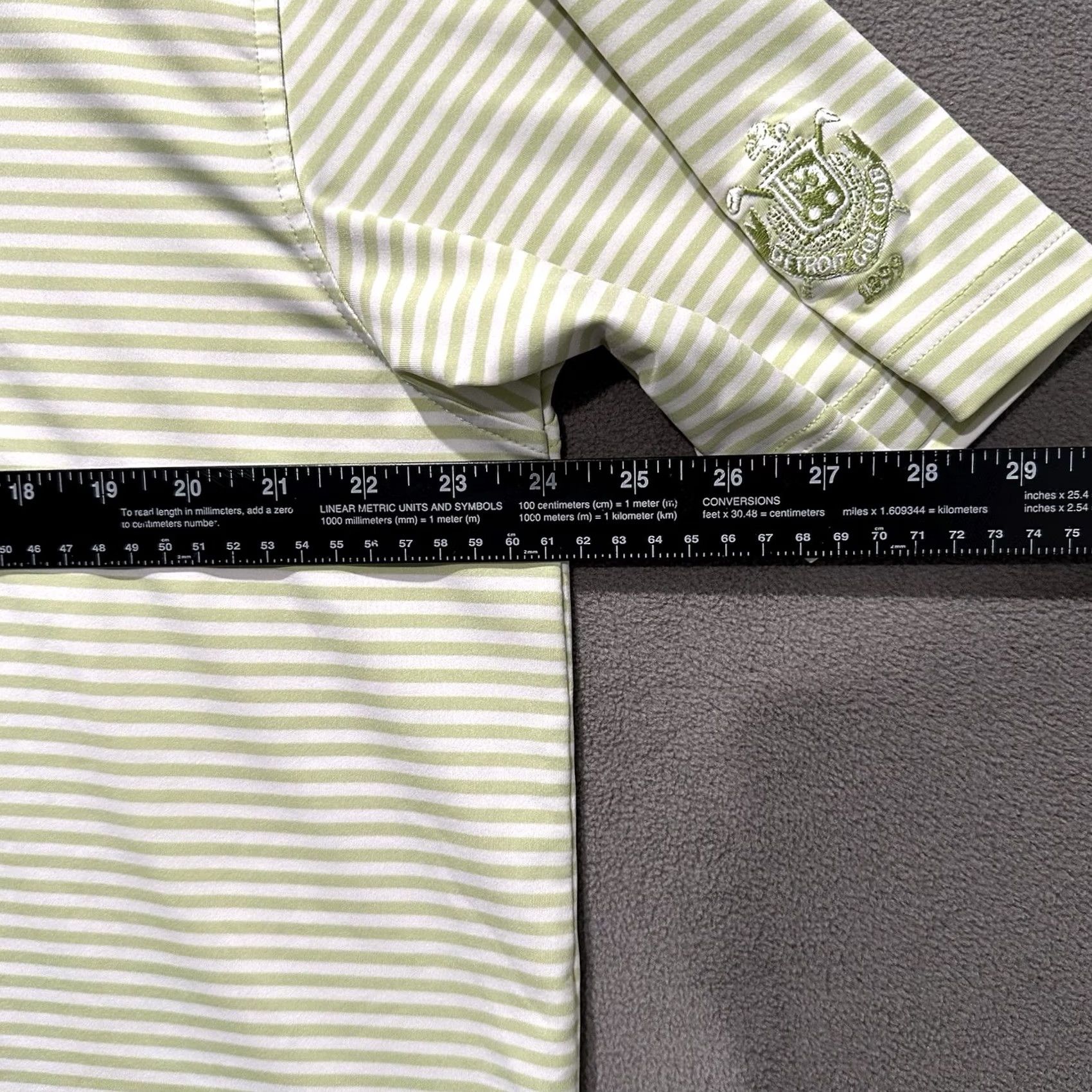 Peter Millar Peter Millar Polo Shirt Mens Large Green White Striped Golf Summer Comfort EUC Size US L / EU 52-54 / 3 - 6 Thumbnail