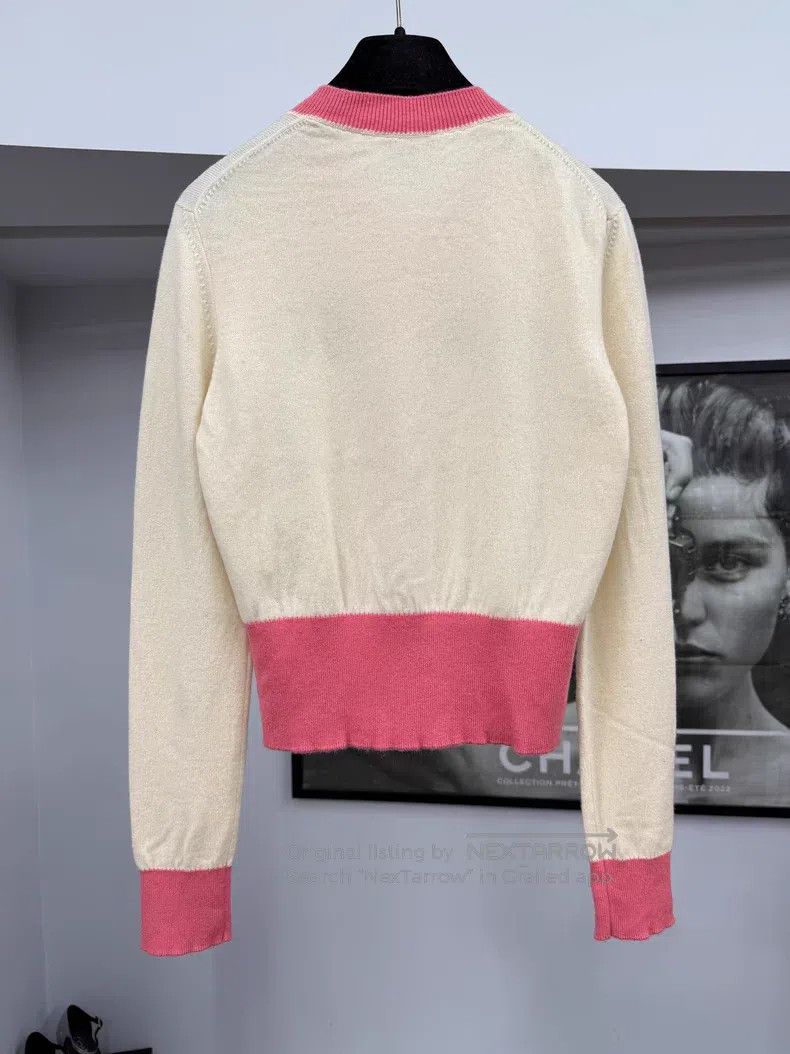 Chanel Chanel Beach Series Pink Beige Cashmere Knitted Cardigan c Size XS / US 0-2 / IT 36-38 - 3 Thumbnail