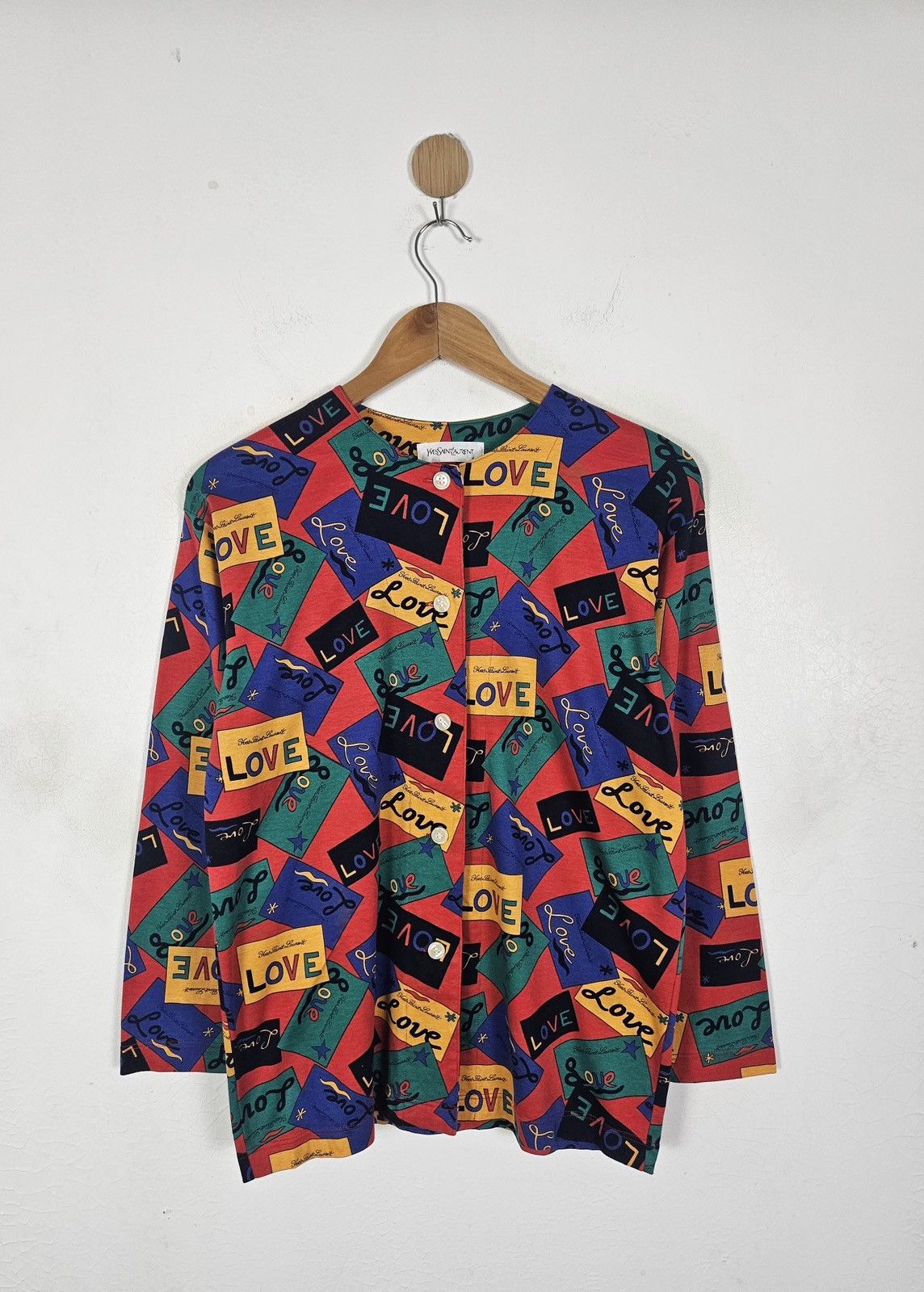 Yves Saint Laurent Yves Saint Laurent YSL 1990s Love fullprint shirt Size M / US 6-8 / IT 42-44 - 1 Thumbnail