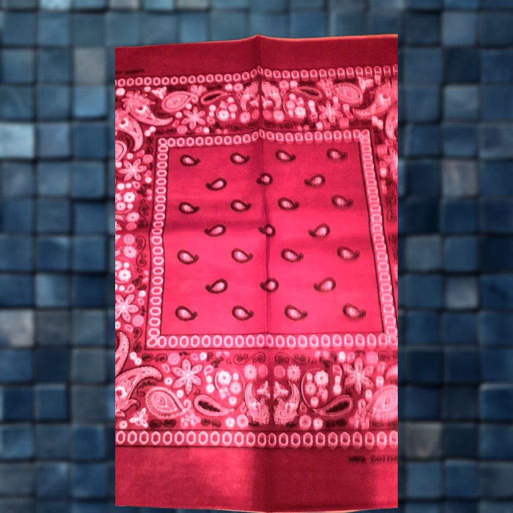 Vintage VINTAGE Unbranded Red Cotton Bandana Set of 3 Unisex 22x22 Inches Size ONE SIZE - 1 Thumbnail