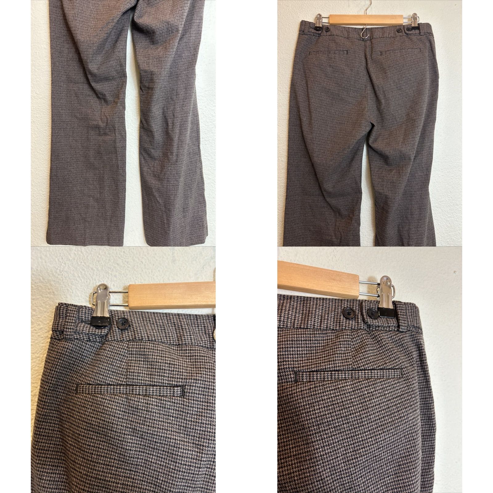 Banana Republic VINTAGE Banana Republic Pants Womens Size 10 Brown Houndstooth Polyester Relaxed Dress Pants 32x32 Size 32" / US 10 / IT 46 - 9 Thumbnail