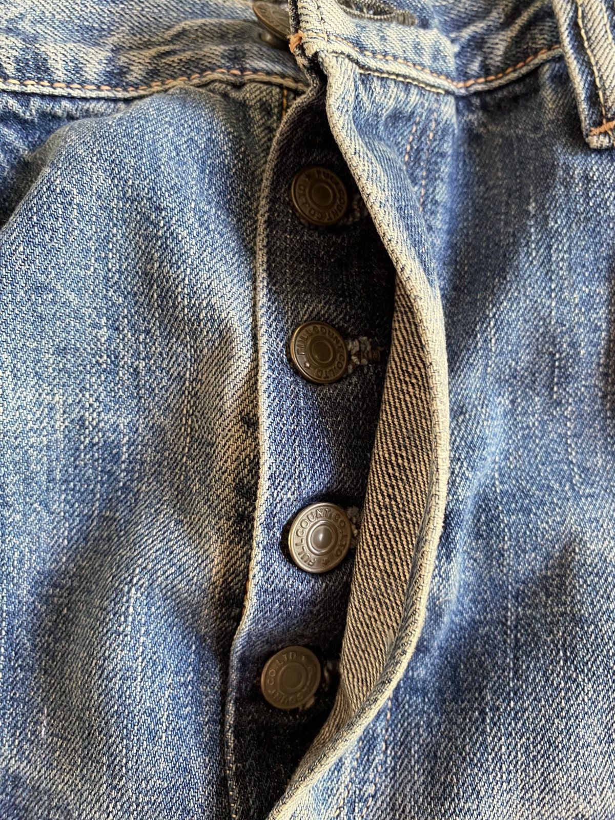 Handmade × Japanese Brand Indigo Patchwork Jeans Size US 36 / EU 52 - 6 Thumbnail