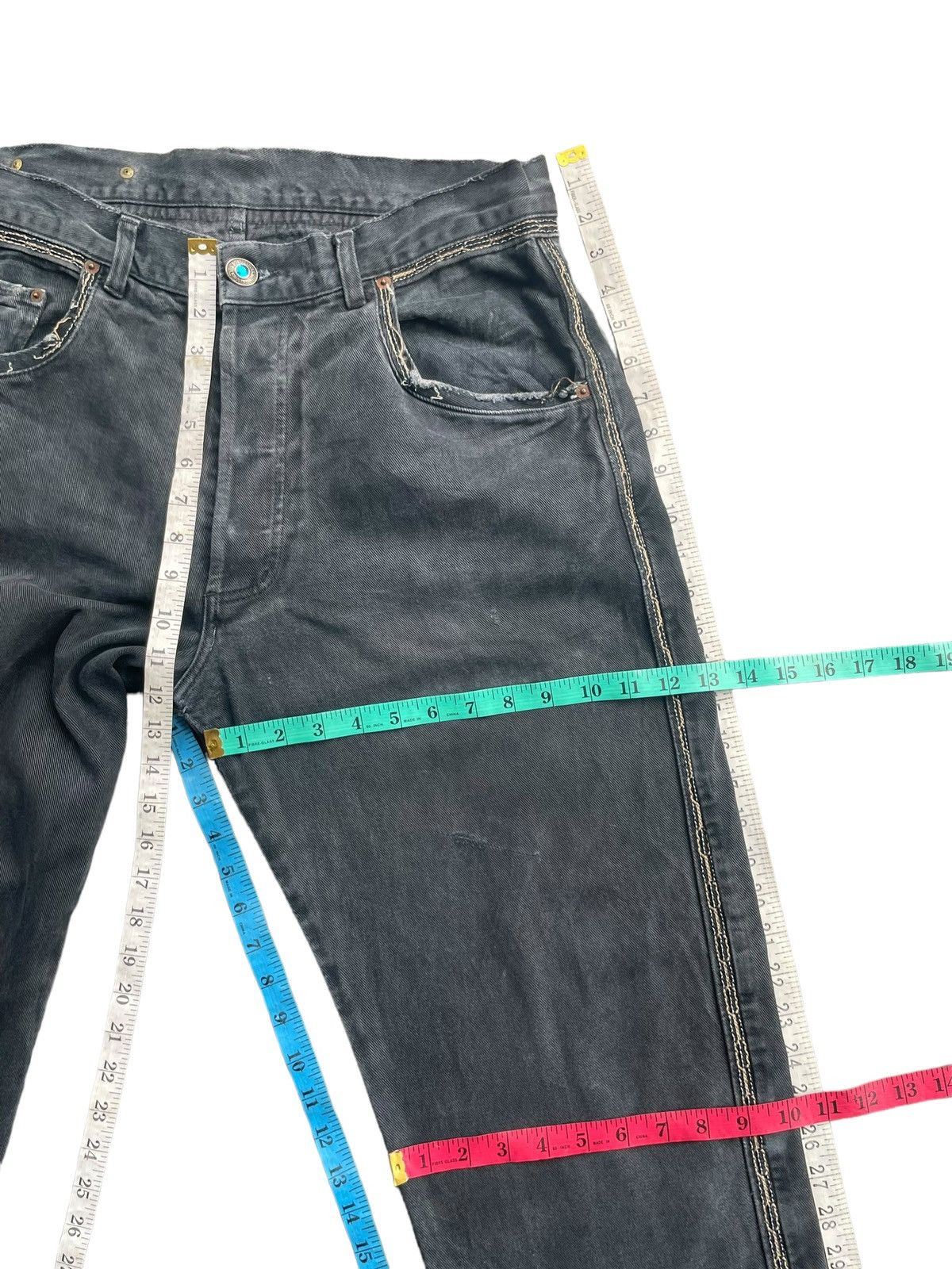 Designer Vintage Bonaventure Distresed Denim Size US 35 - 24 Thumbnail
