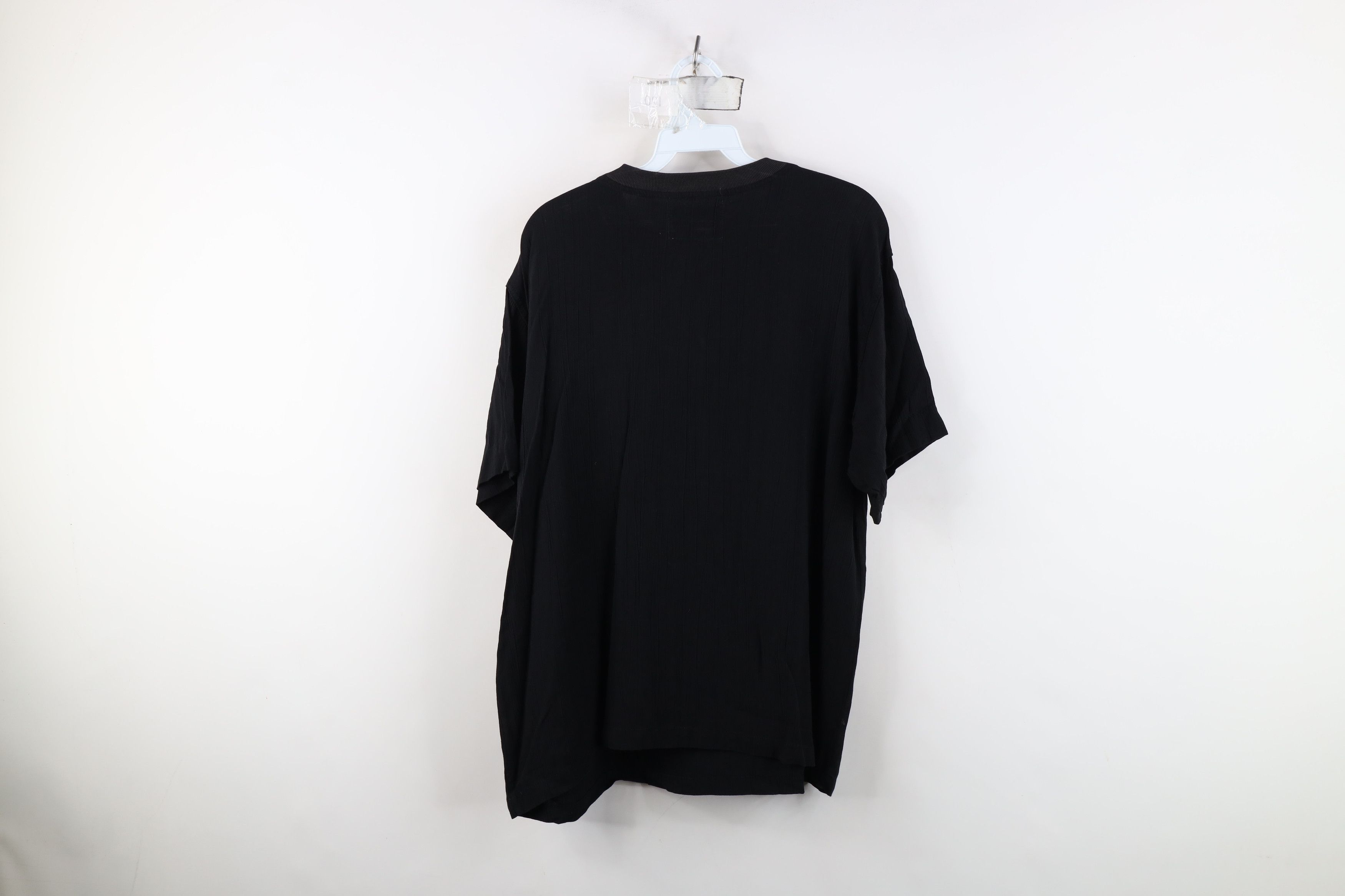 Vintage Vintage 90s Streetwear Gauzy Rayon Knit Pocket T-Shirt Black Size US M / EU 48-50 / 2 - 11 Thumbnail