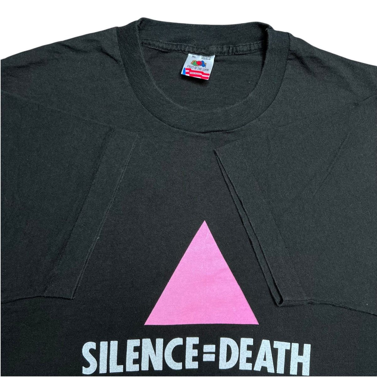 Vintage Vintage 1980s Silence Equals Death AIDS Awareness Promo Tee Size US XL / EU 56 / 4 - 2 Thumbnail