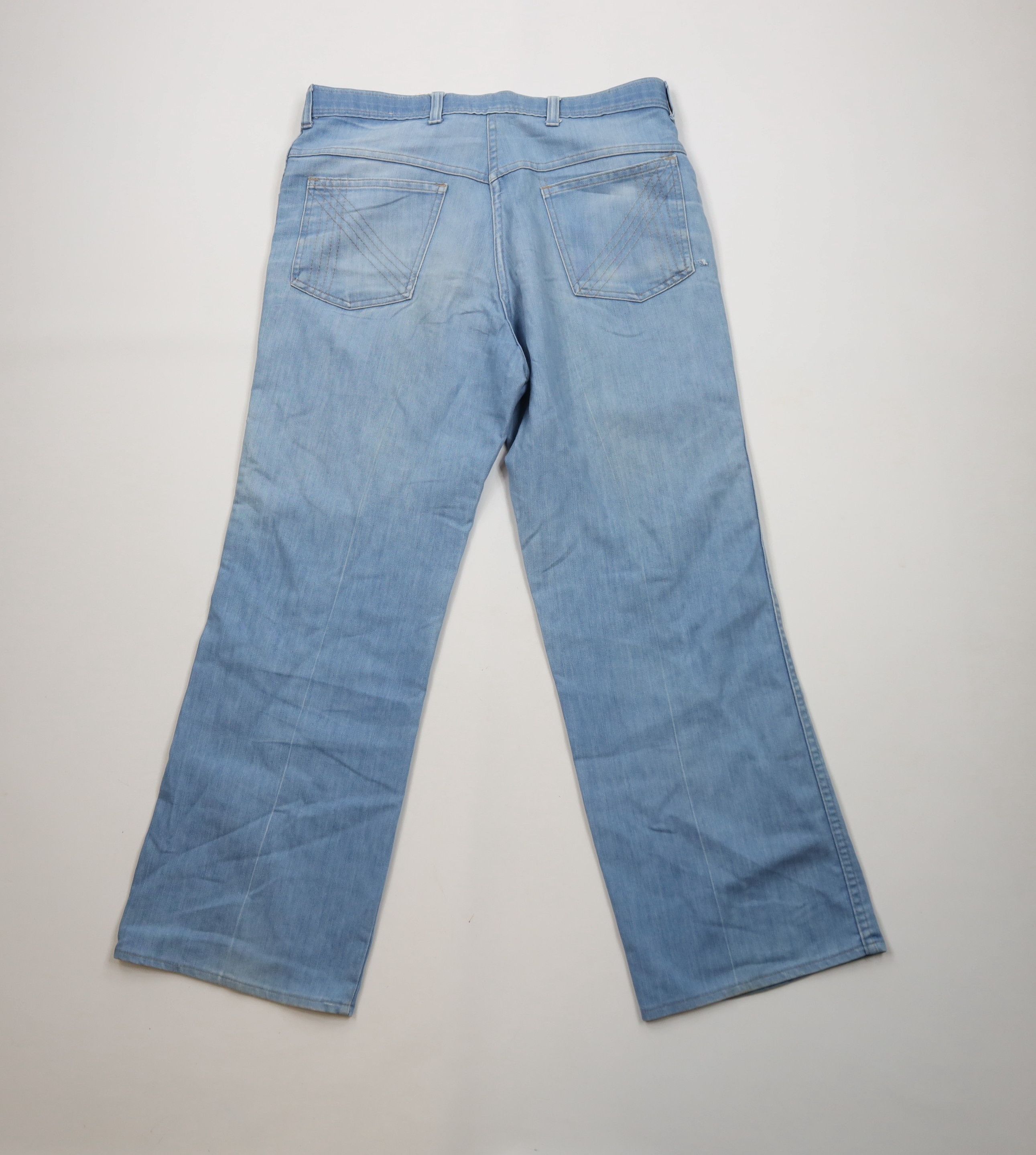 Vintage Vintage 70s Streetwear Wide Leg Bell Bottom Denim Jeans USA Size US 32 / EU 48 - 11 Thumbnail
