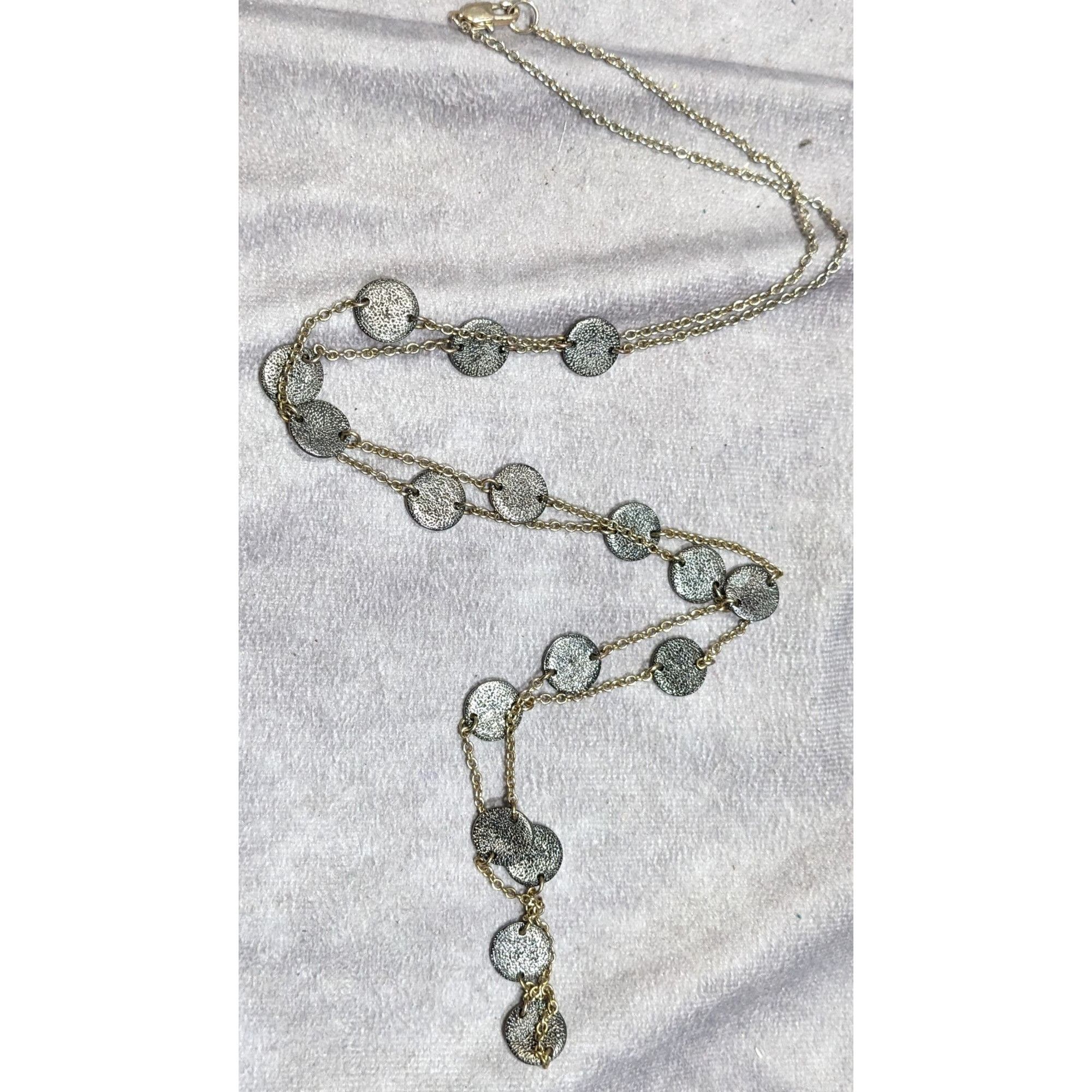 Other Brutalist Multi Metallic Textured Disc Station Necklace Size ONE SIZE - 4 Thumbnail
