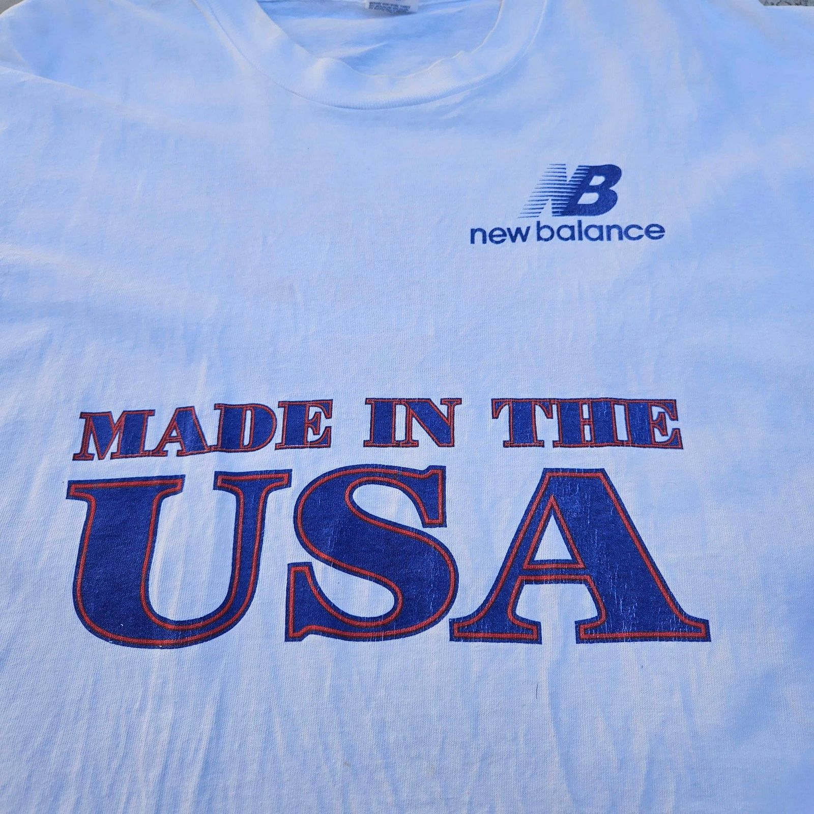 New Balance Vintage New Balance Shirt 1980's Size XL White Size US XL / EU 56 / 4 - 2 Thumbnail