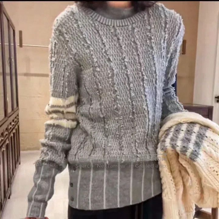 Thom Browne Thom Browne Round Neck Long Sleeve Knit Top Size US XS / EU 42 / 0 - 8 Thumbnail