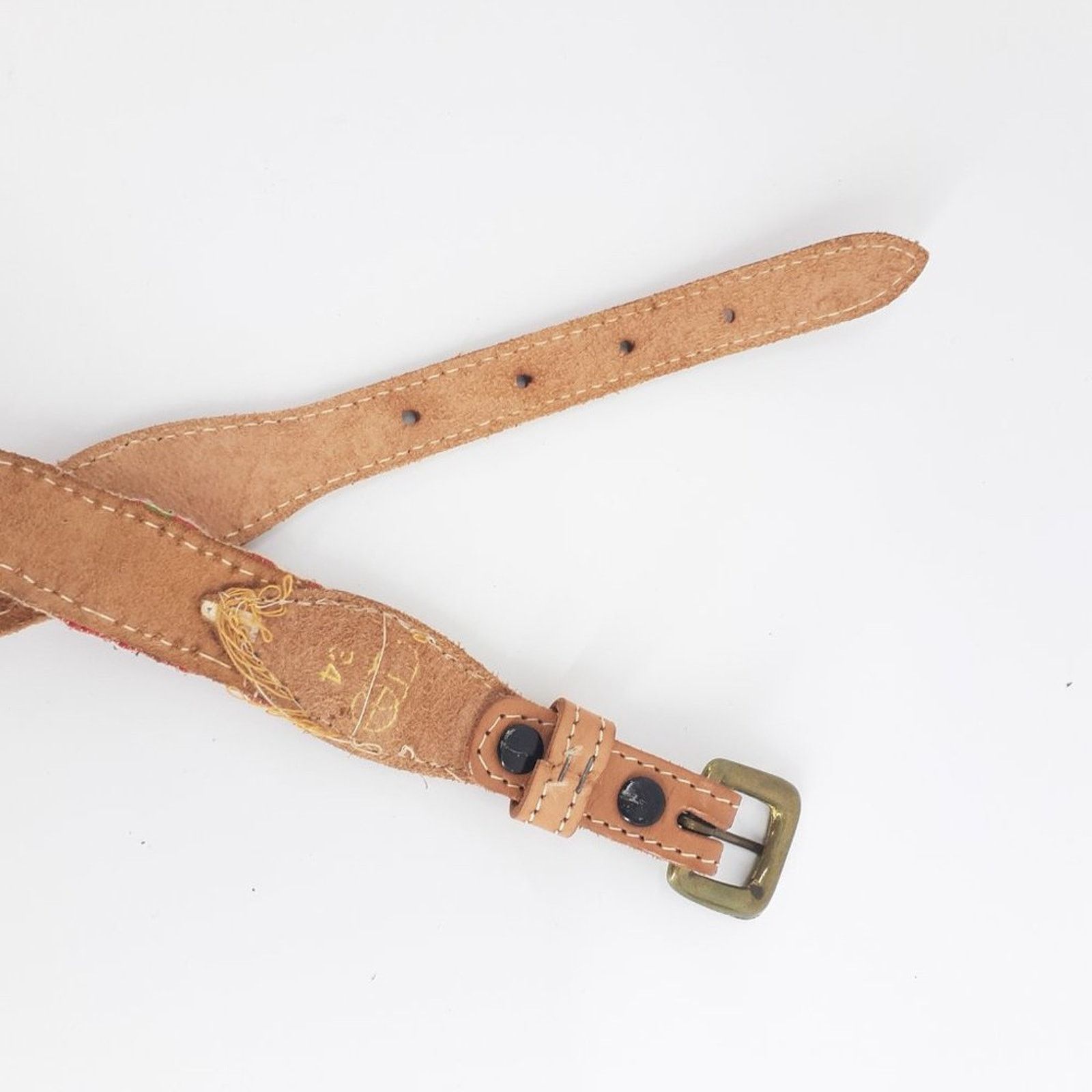 Other CDE Women's Beaded Fish Multicolored Belt Leather Boho 28 Size ONE SIZE - 4 Thumbnail