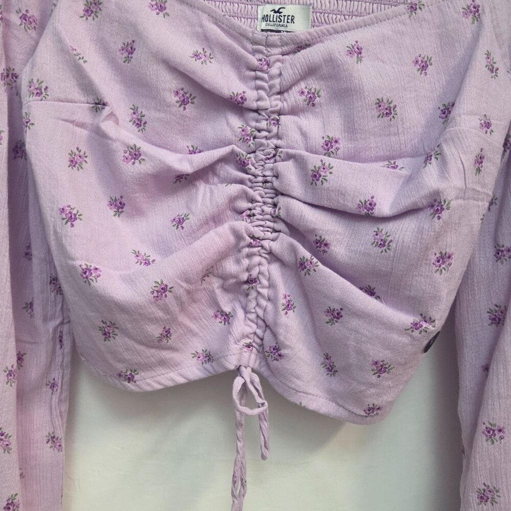 Hollister Hollister lilac long sleeve crop top bubble sleeve size SM Size S / US 4 / IT 40 - 3 Thumbnail