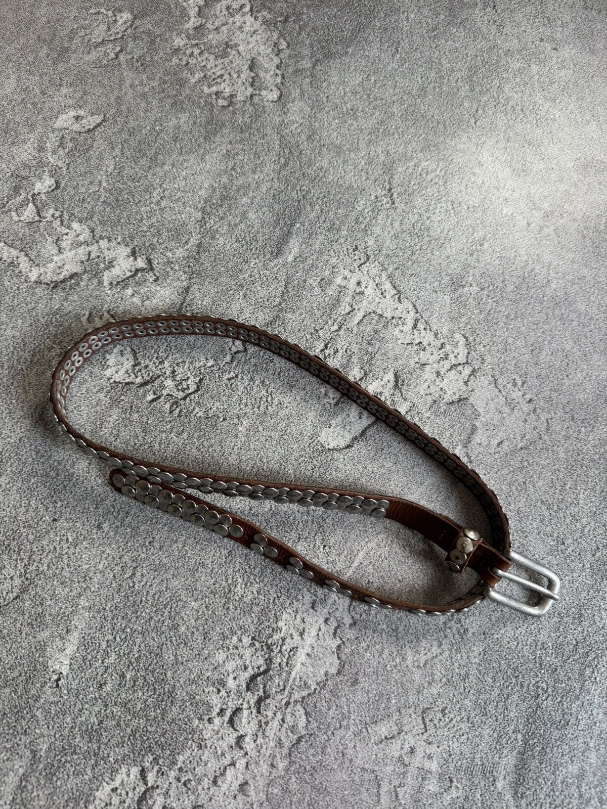 If Six Was Nine Retro Leather metal rhinestones belt Y2K L.G.B. 90s opium Size ONE SIZE - 5 Thumbnail