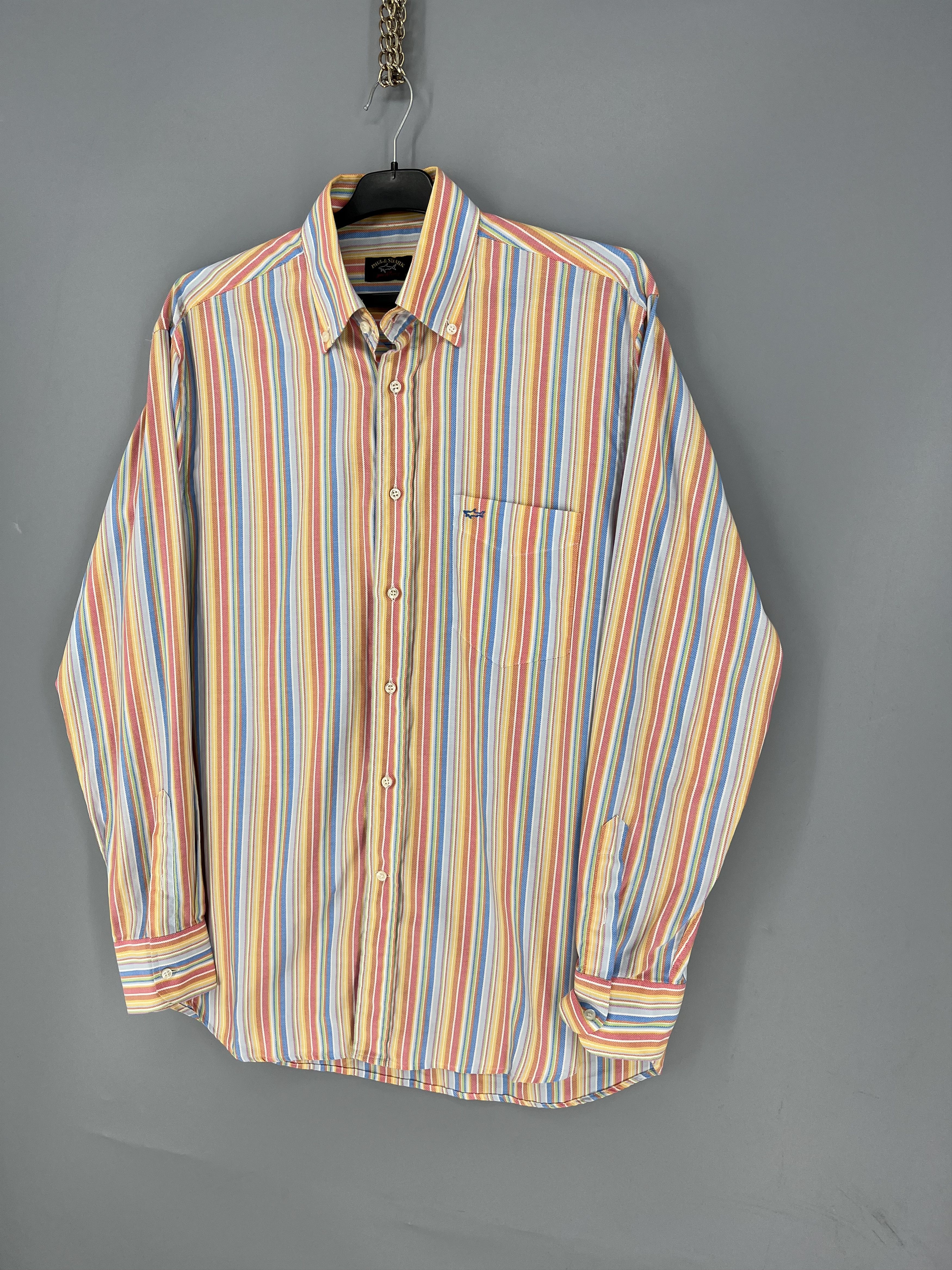 Paul & Shark Paul & Shark Dress Shirt Mens Multicolor Striped Long Size US M / EU 48-50 / 2 - 3 Thumbnail
