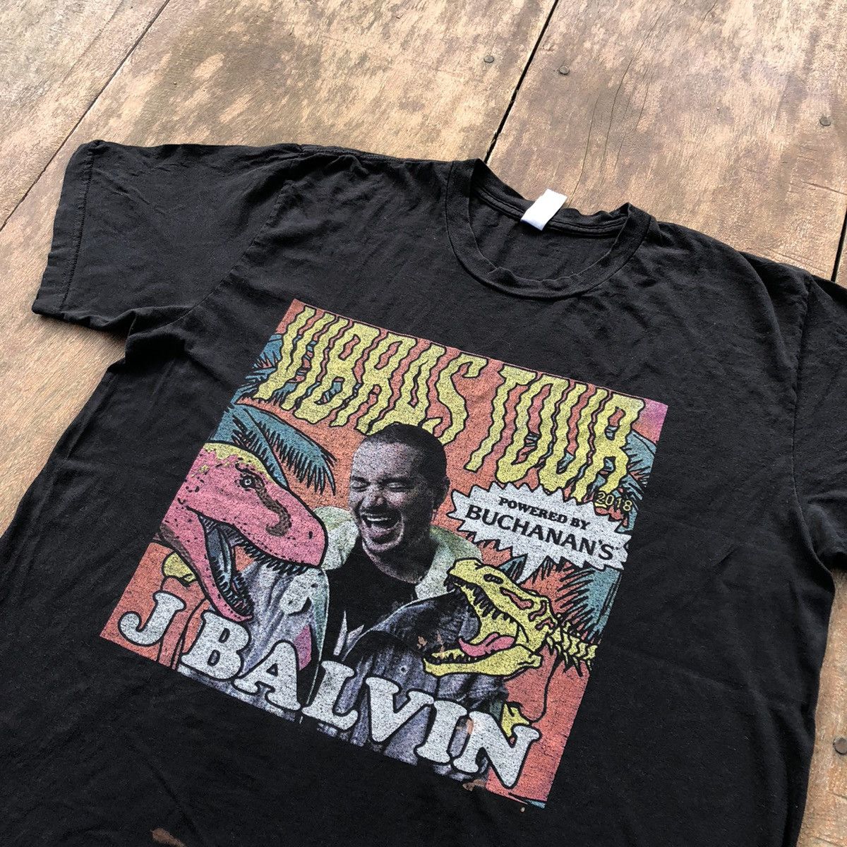 Band Tees Thrashed Faded J Balvin Tour T Shirt Size US L / EU 52-54 / 3 - 1 Thumbnail