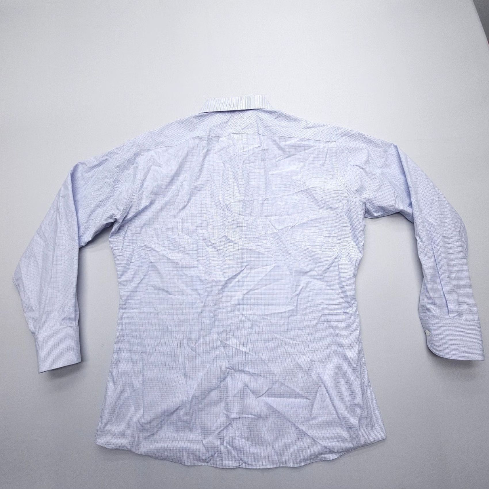 Proper Cloth Proper Cloth Dress Shirt Mens XL Blue Check 100% Cotton Formal Business Size 46R - 2 Thumbnail