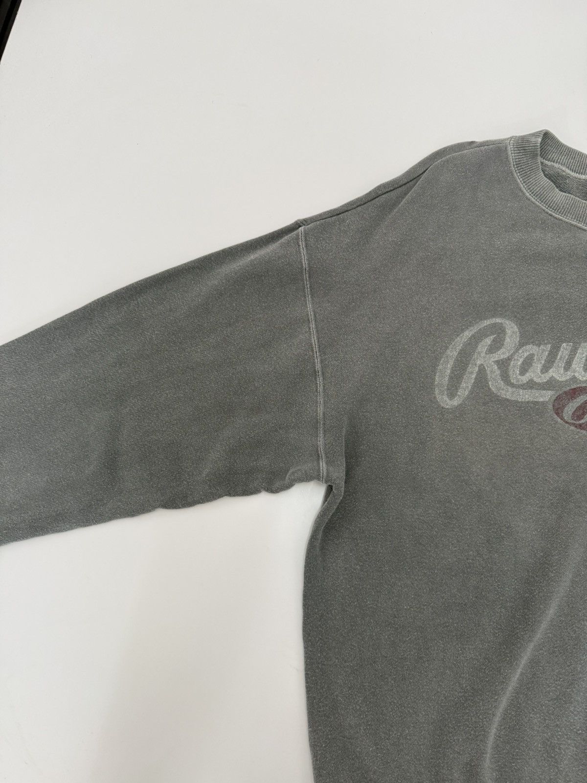 Asics 🔥 Rawlings JPN Sportwear Distressed Grey Spellout logo Sweat Size US M / EU 48-50 / 2 - 6 Thumbnail