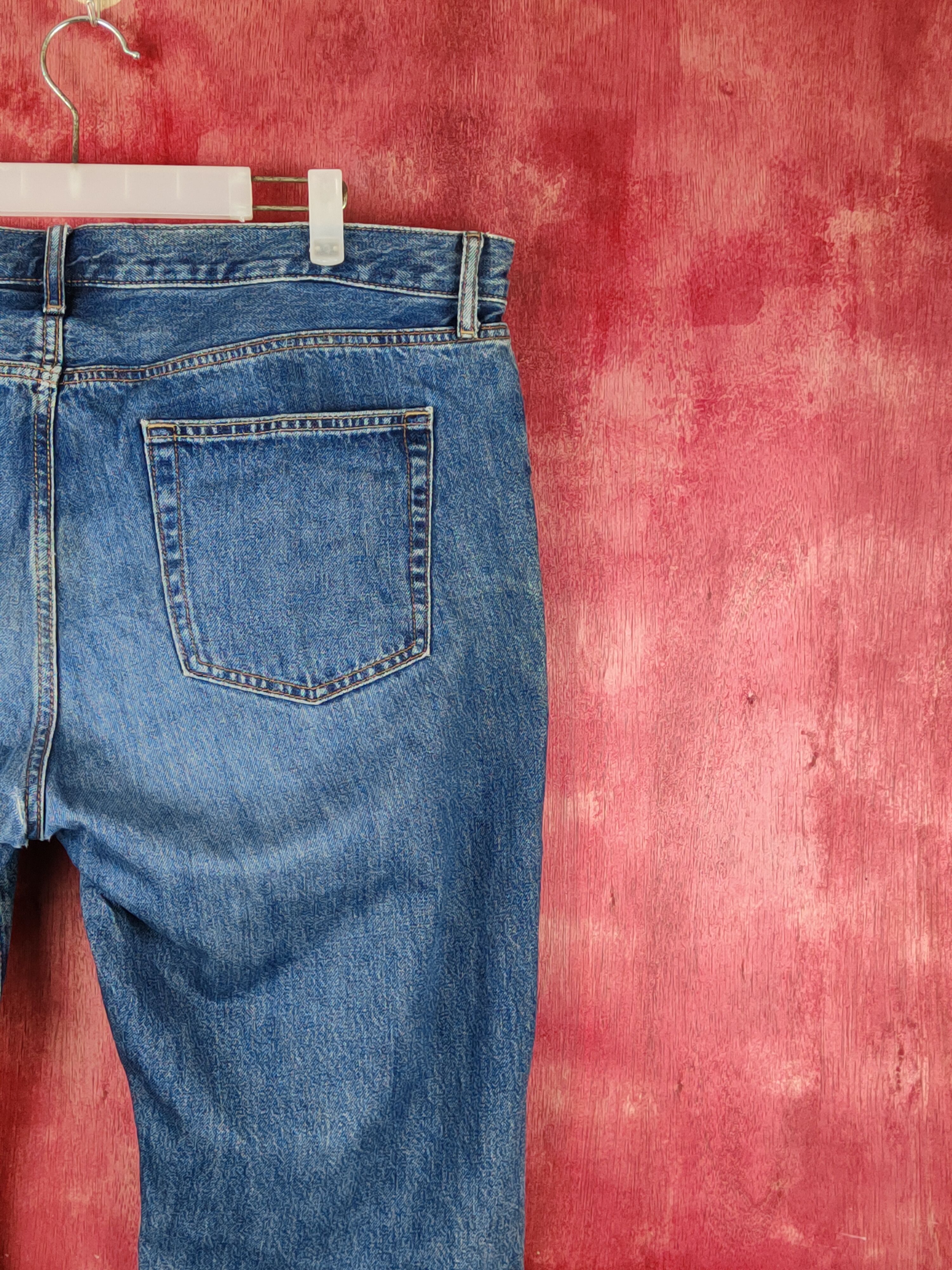 Japanese Brand Uniqlo Blue Distressed Ripped Jeans #S1692 Size US 38 / EU 54 - 11 Thumbnail