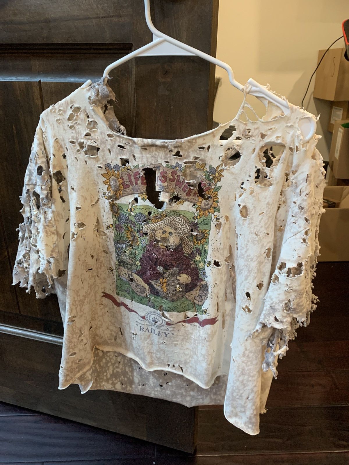 Delta true vintage thrashed zombie sleeve life is sweet tee Size US M / EU 48-50 / 2 - 15 Thumbnail