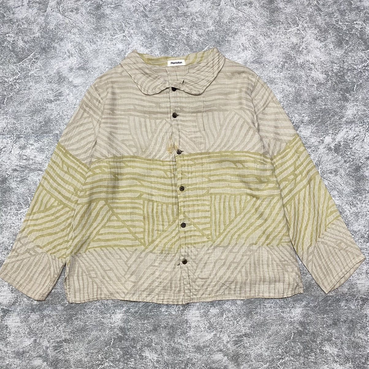 Issey Miyake Plantation by Issey Miyake stripe shirt Size L / US 10 / IT 46 - 1 Thumbnail