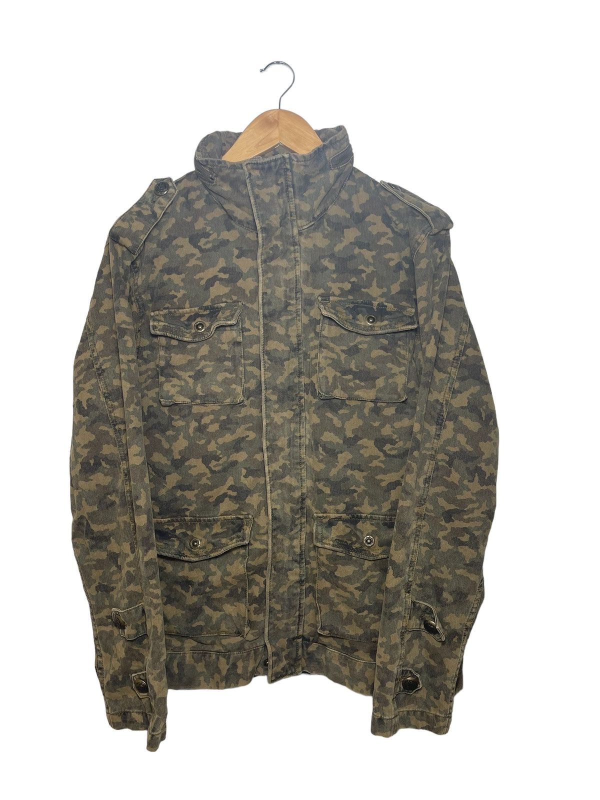 image of Archival Clothing x Camo Vintage Rush Hour Camo Zipper Jacket, Men's (Size Medium)
