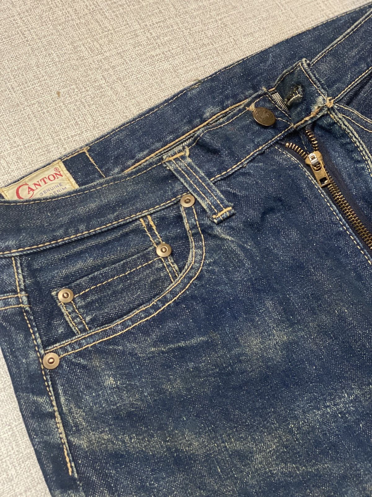 Japanese Brand × Vintage Vintage Canton Selvedge Jeans 60’s Size US 31 - 6 Thumbnail