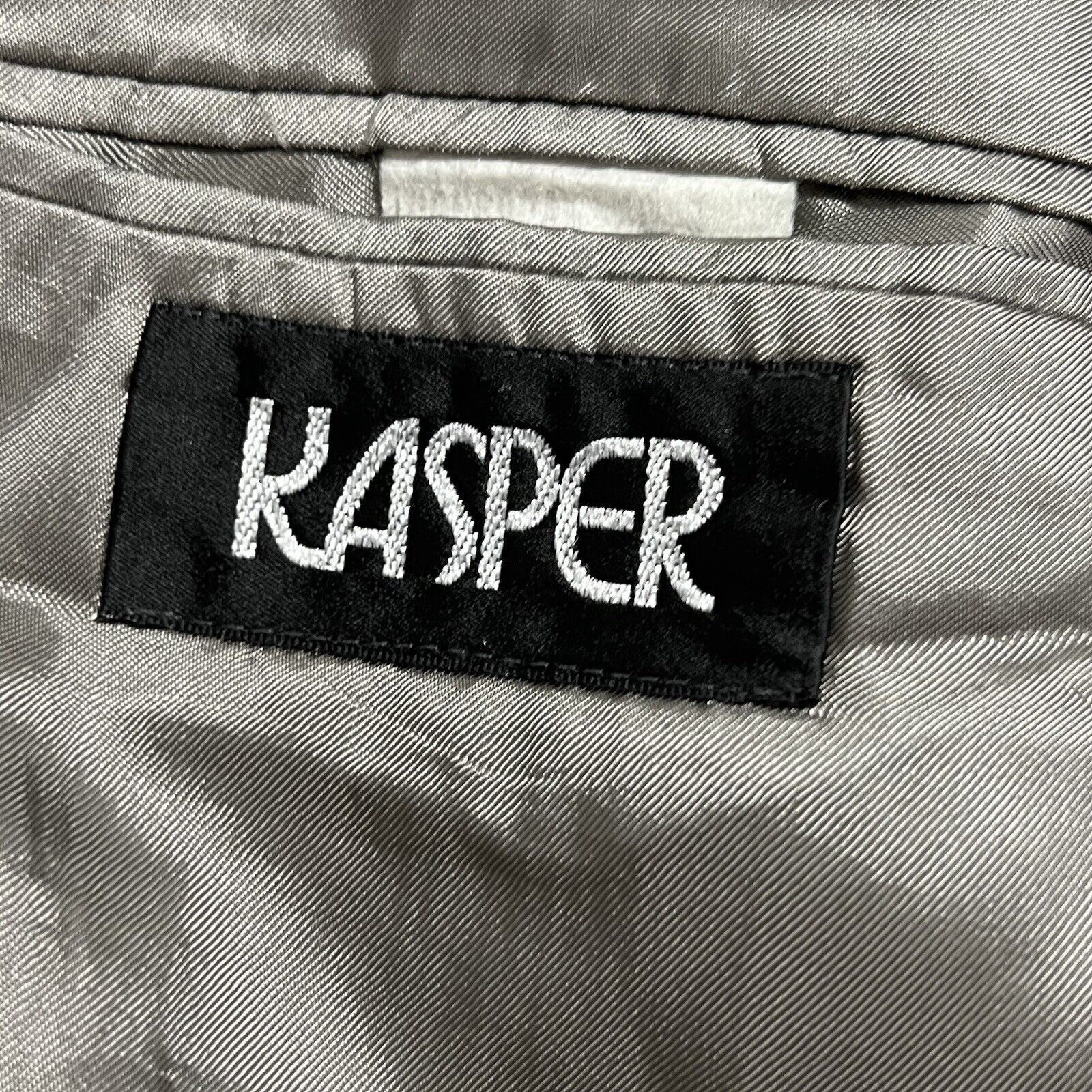 Vintage Vintage Kasper 42L Wool Suit Jacket Gray Career Coat Canada Size 42L - 7 Thumbnail