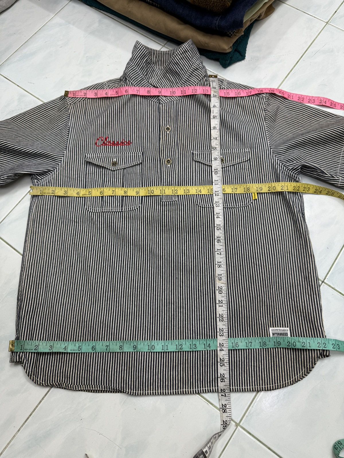Japanese Brand 🔥🔥🔥ARCHIVE INTERBREED HICKORY SHIRTS PULLOVER Size US M / EU 48-50 / 2 - 11 Thumbnail