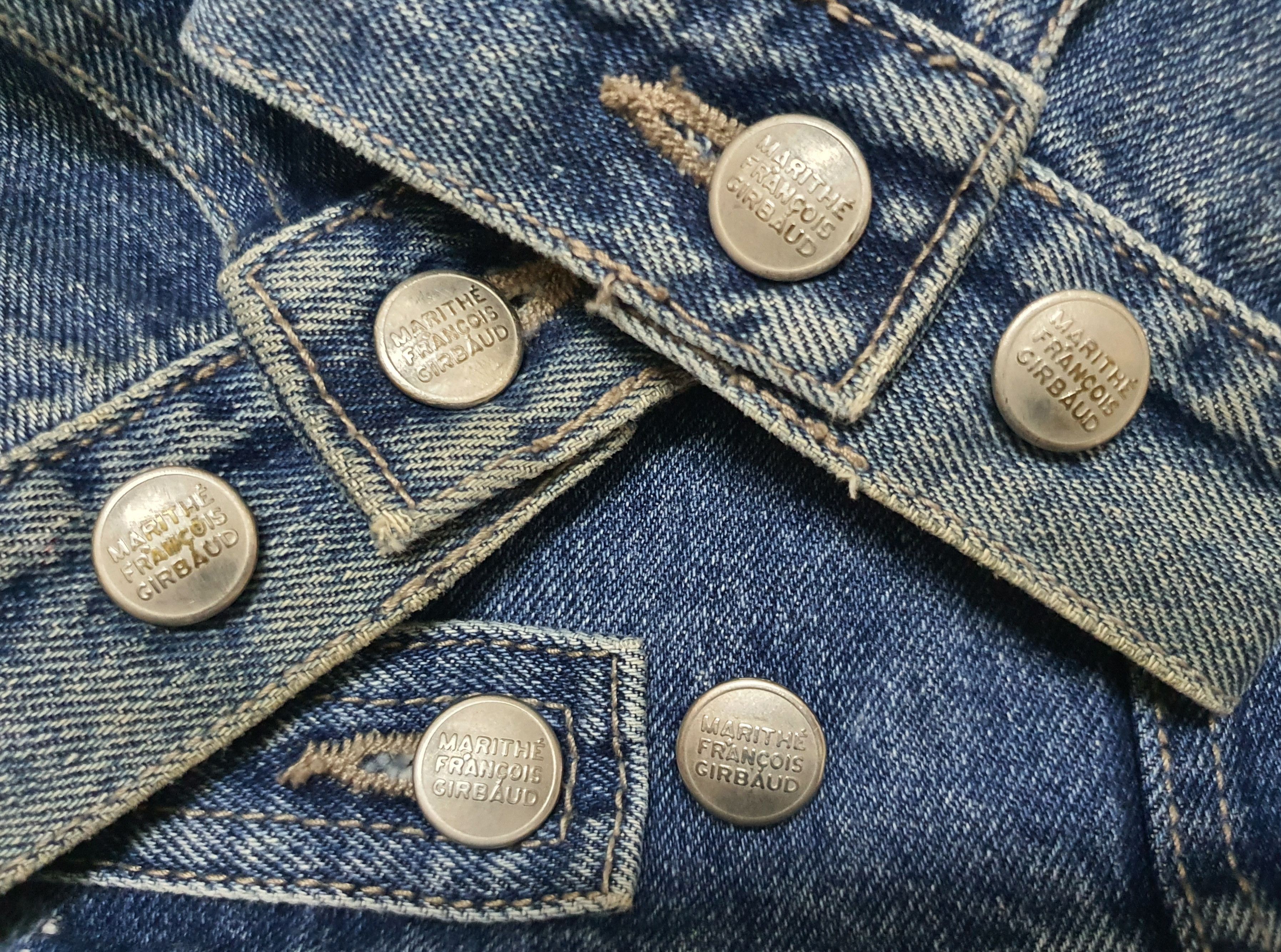Marithe + Francois Girbaud MARITHE FRANCOIS GIRBOUD Blue Denim Jacket, XL. Size US XL / EU 56 / 4 - 14 Thumbnail