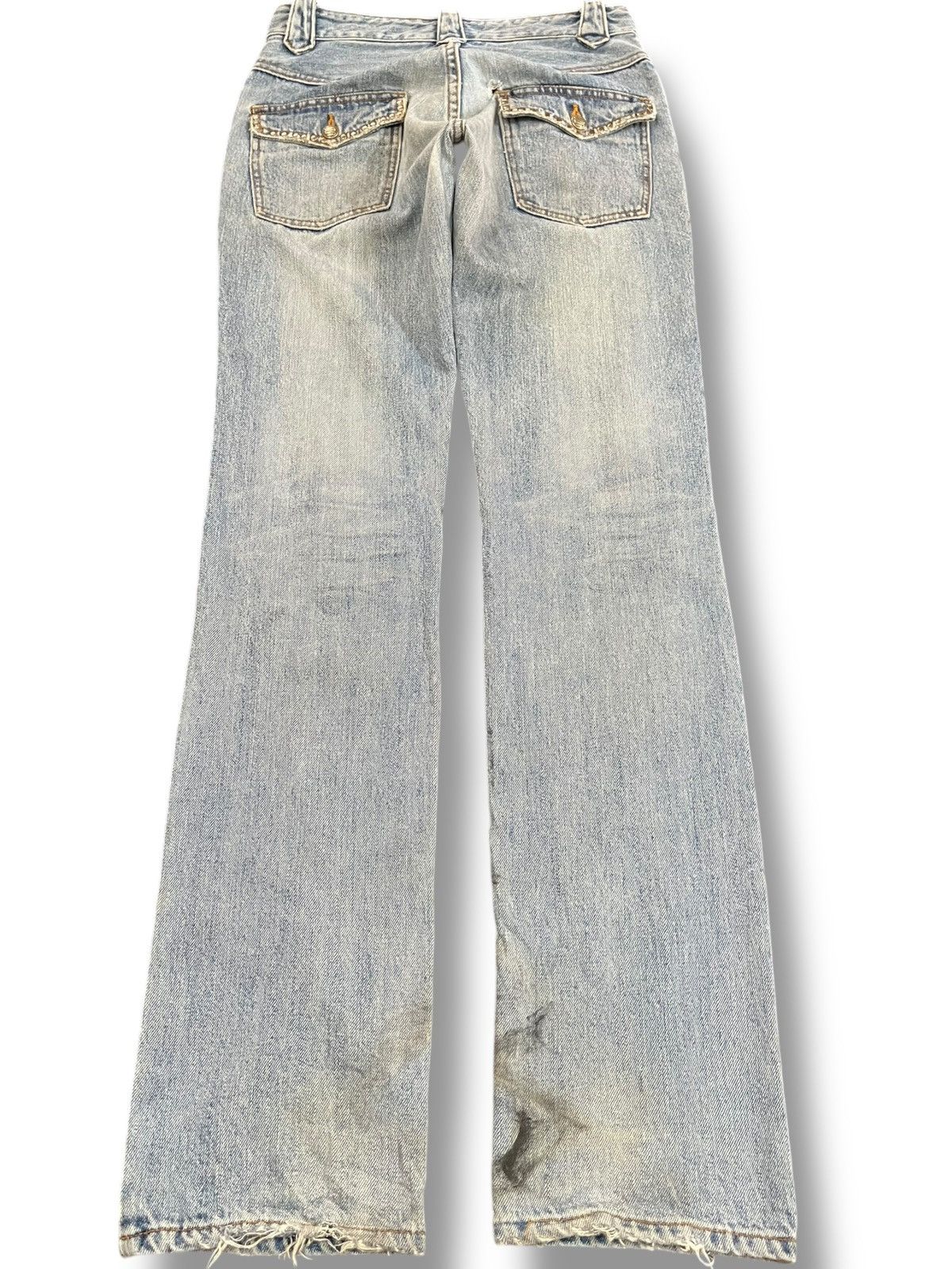 Hysteric Glamour Vintage Schlussel Snake Studded Distressed Denim Size US 30 / EU 46 - 7 Thumbnail
