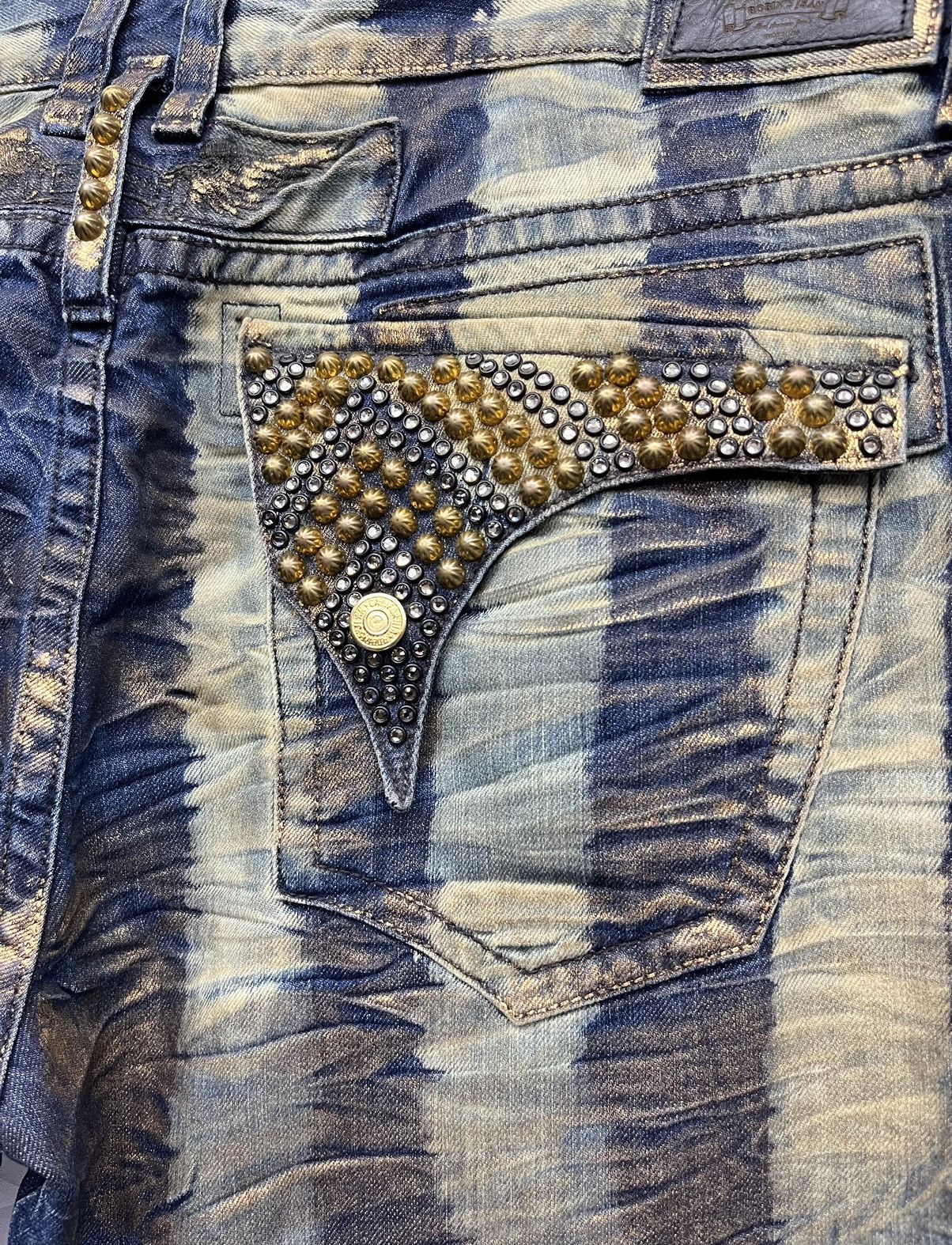 Asspizza × Robins Jeans 42”🔥RARE ROBIN’S JEANS FYE DESIGN Long Flap Studded Striped Size US 42 / EU 58 - 13 Thumbnail
