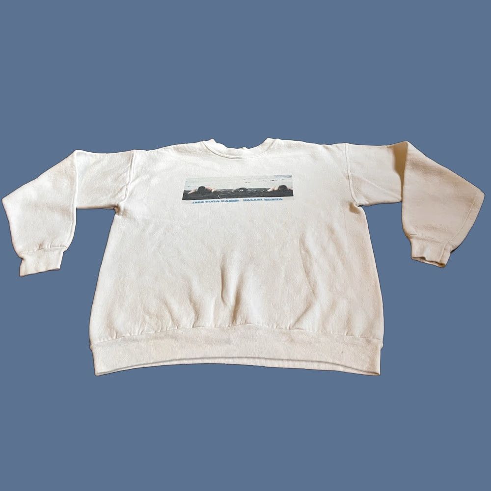 Hanes VINTAGE 1996 Yoga Games Kalani Honua Hawaii Sweatshirt Men’s Large White Hanes Size US L / EU 52-54 / 3 - 1 Thumbnail