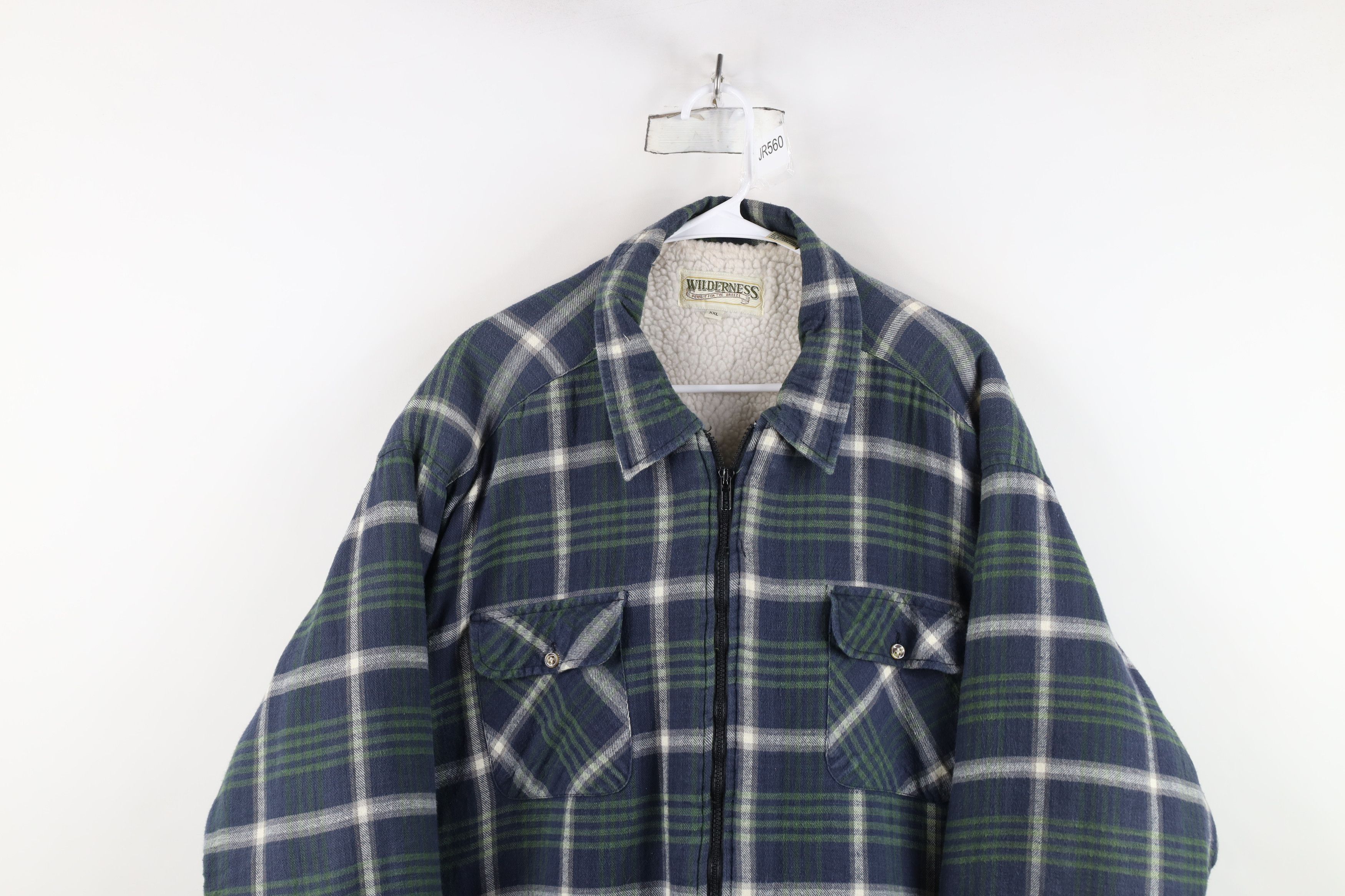 Vintage Vintage 90s Streetwear Fleece Lined Flannel Shirt Jacket Size US XXL / EU 58 / 5 - 2 Thumbnail