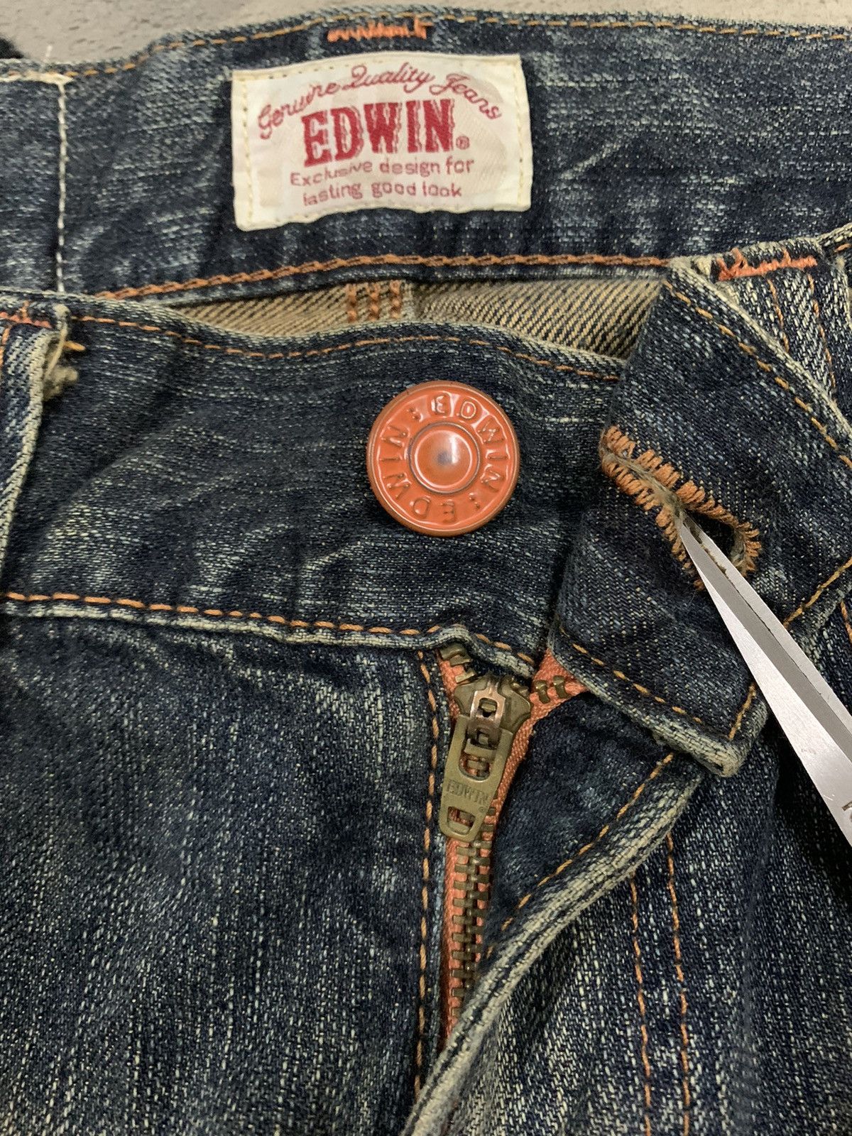 Edwin Vintage Edwin XV Mud Wash Distressed Grunge Jeans Size US 31 - 4 Thumbnail