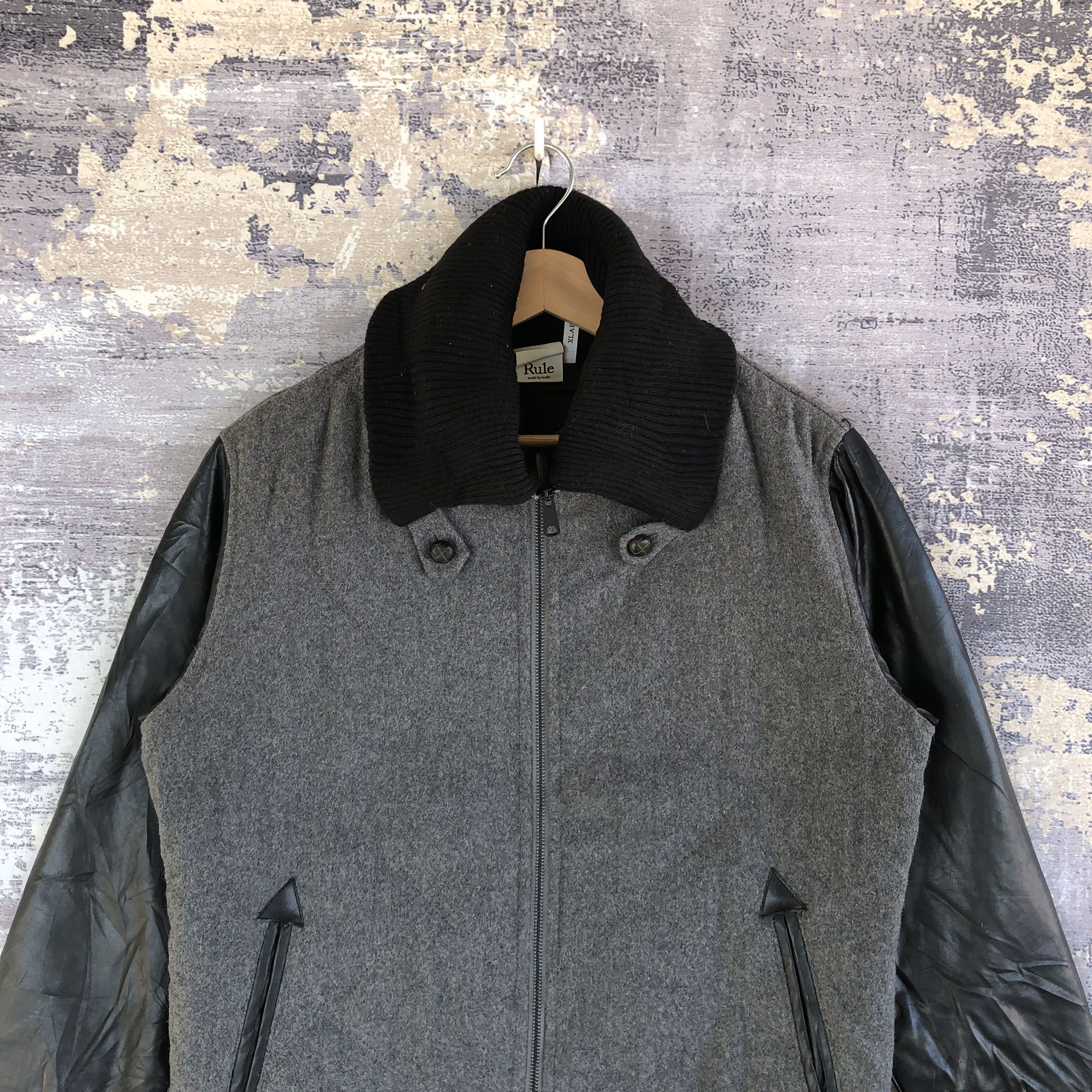 Vintage Vintage Rule Wool Varsity Jacket Leather Riders Wool Jacket Size US M / EU 48-50 / 2 - 3 Thumbnail