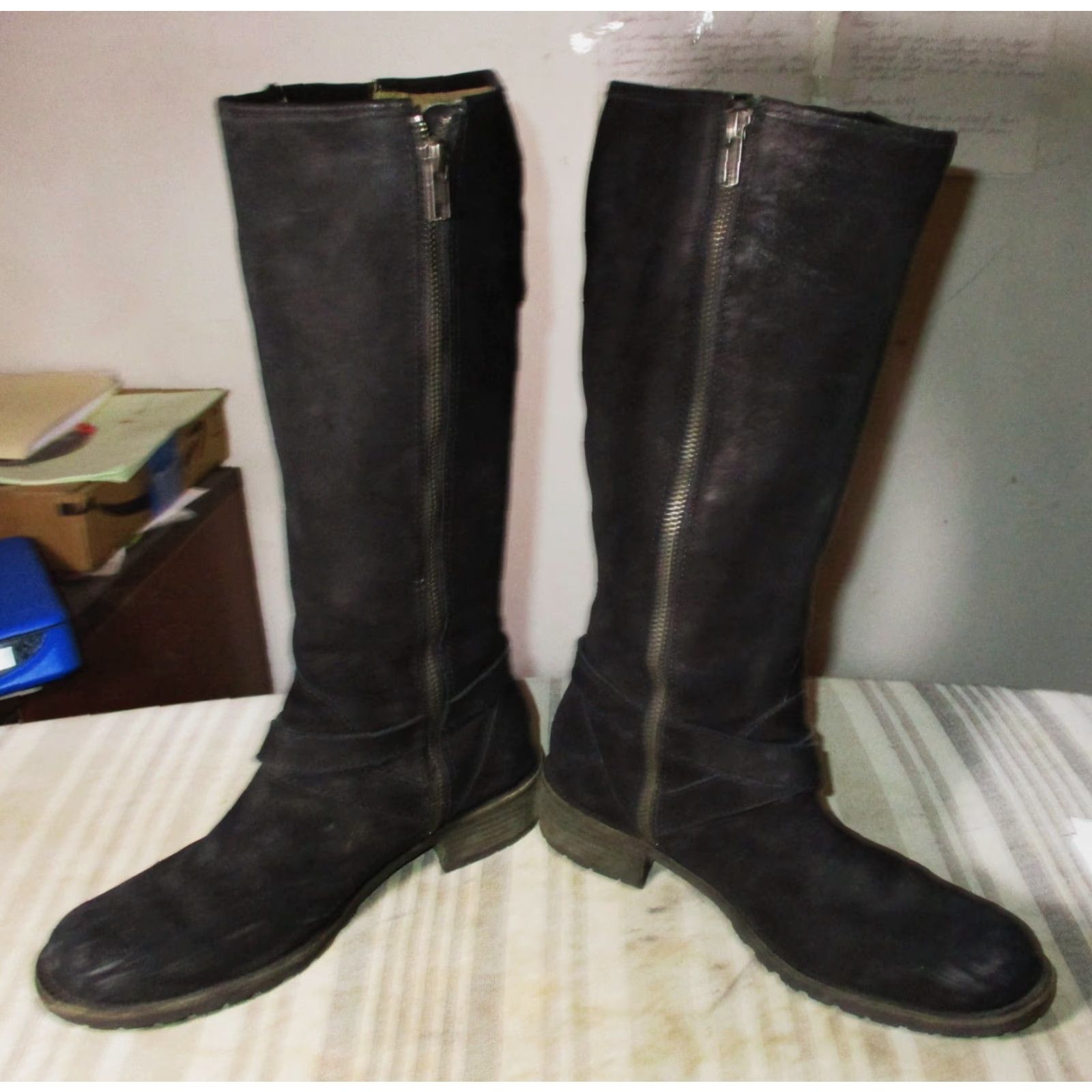 Vintage L.L. BEAN Black Leather Full Zip Mid-Calf Boots Women's Size 9M Size US 9 / IT 39 - 4 Thumbnail