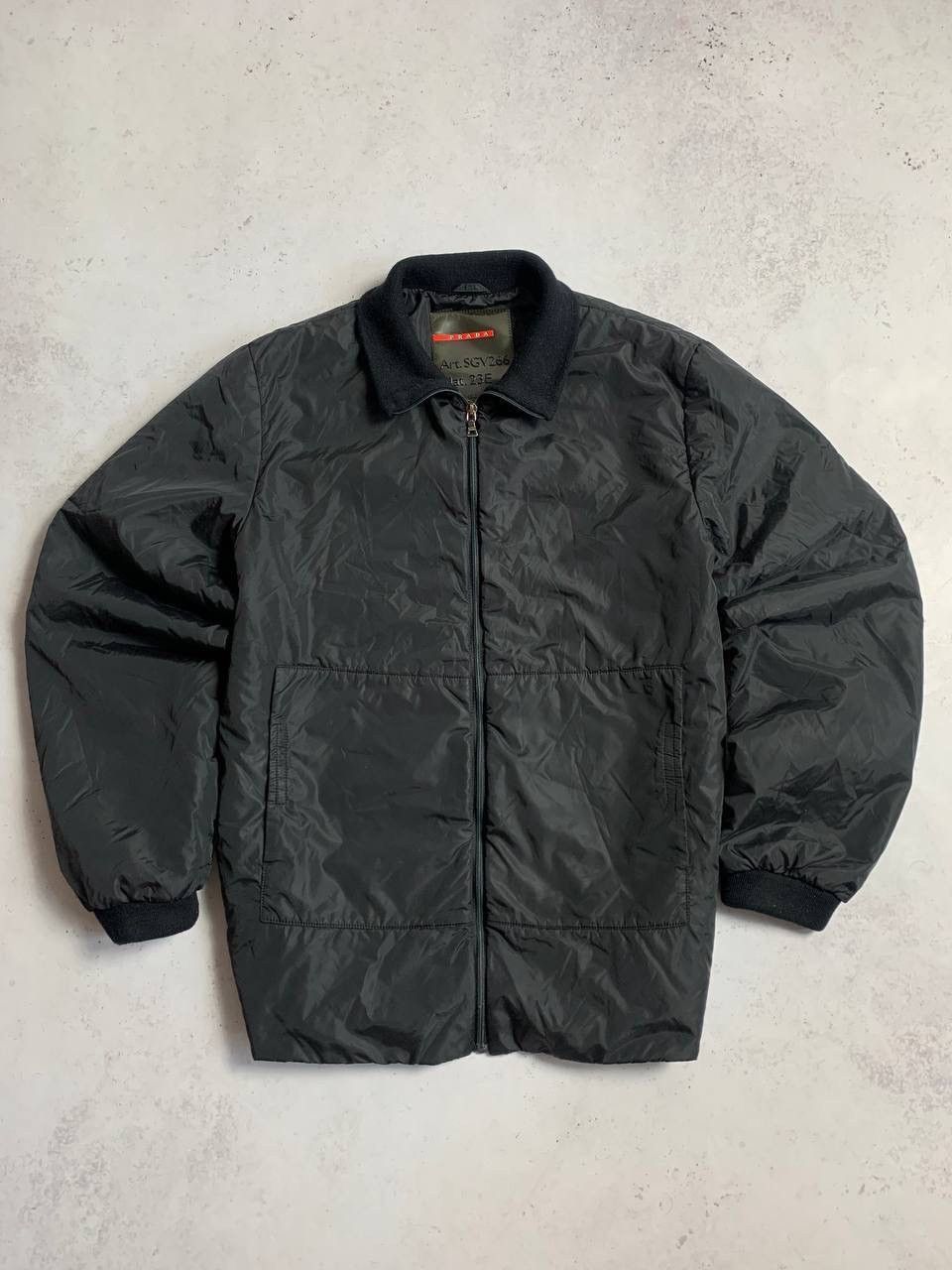 Prada Prada Sport Black Jacket – Archive Nylon Outerwear / Red Tab