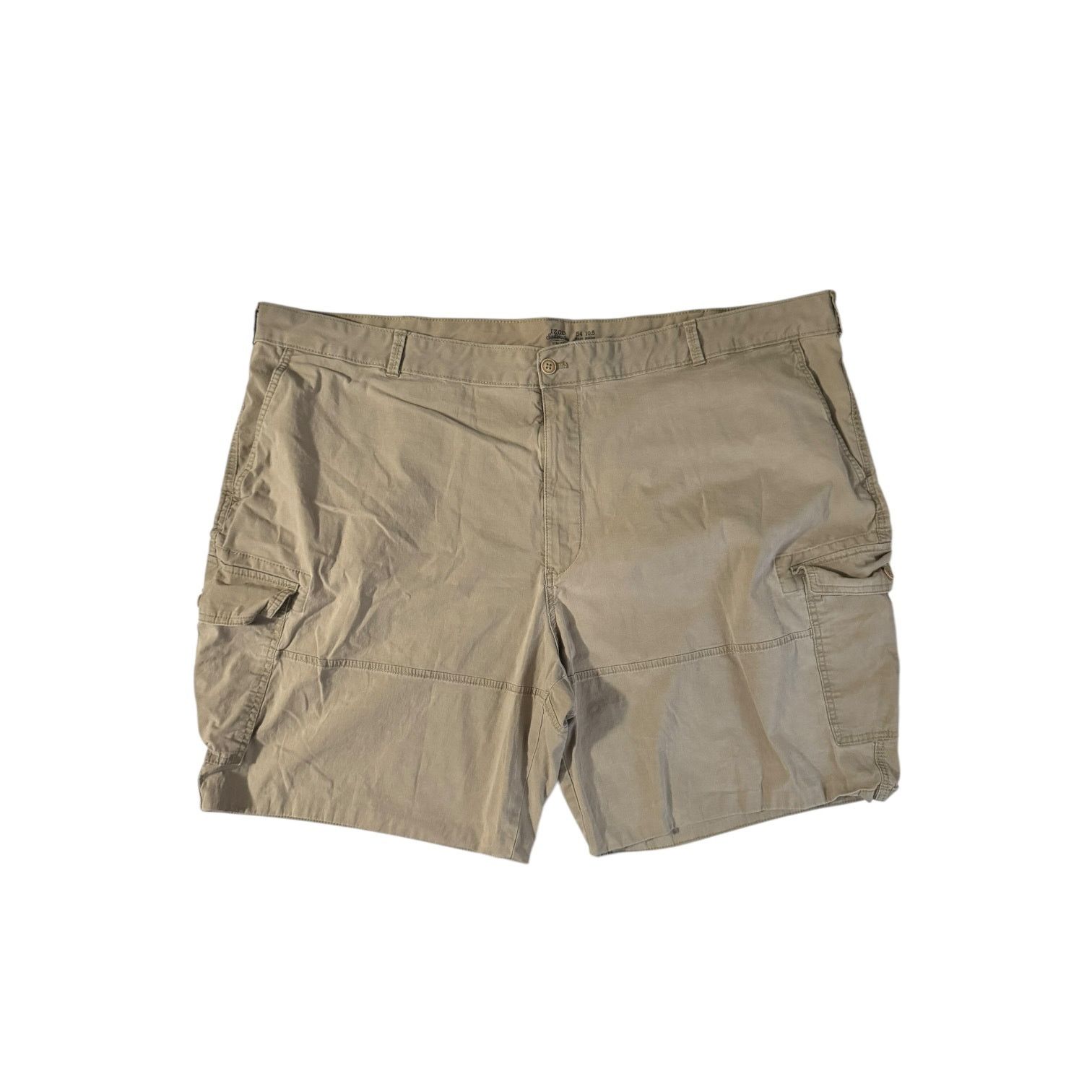 Izod Izod Saltwater Stretch Cargo Shorts 54” Waist, Khaki Comfort Size US 44 / EU 60 - 1 Thumbnail