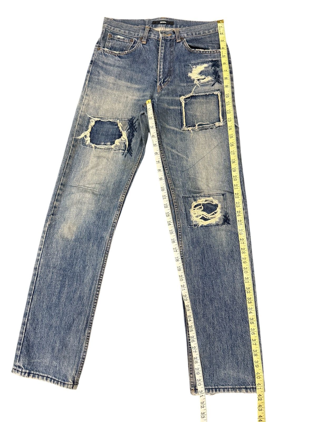 Beams Plus × Japanese Brand Rare Distressed Patchwork Beams Plus Jeans Size US 30 / EU 46 - 11 Thumbnail