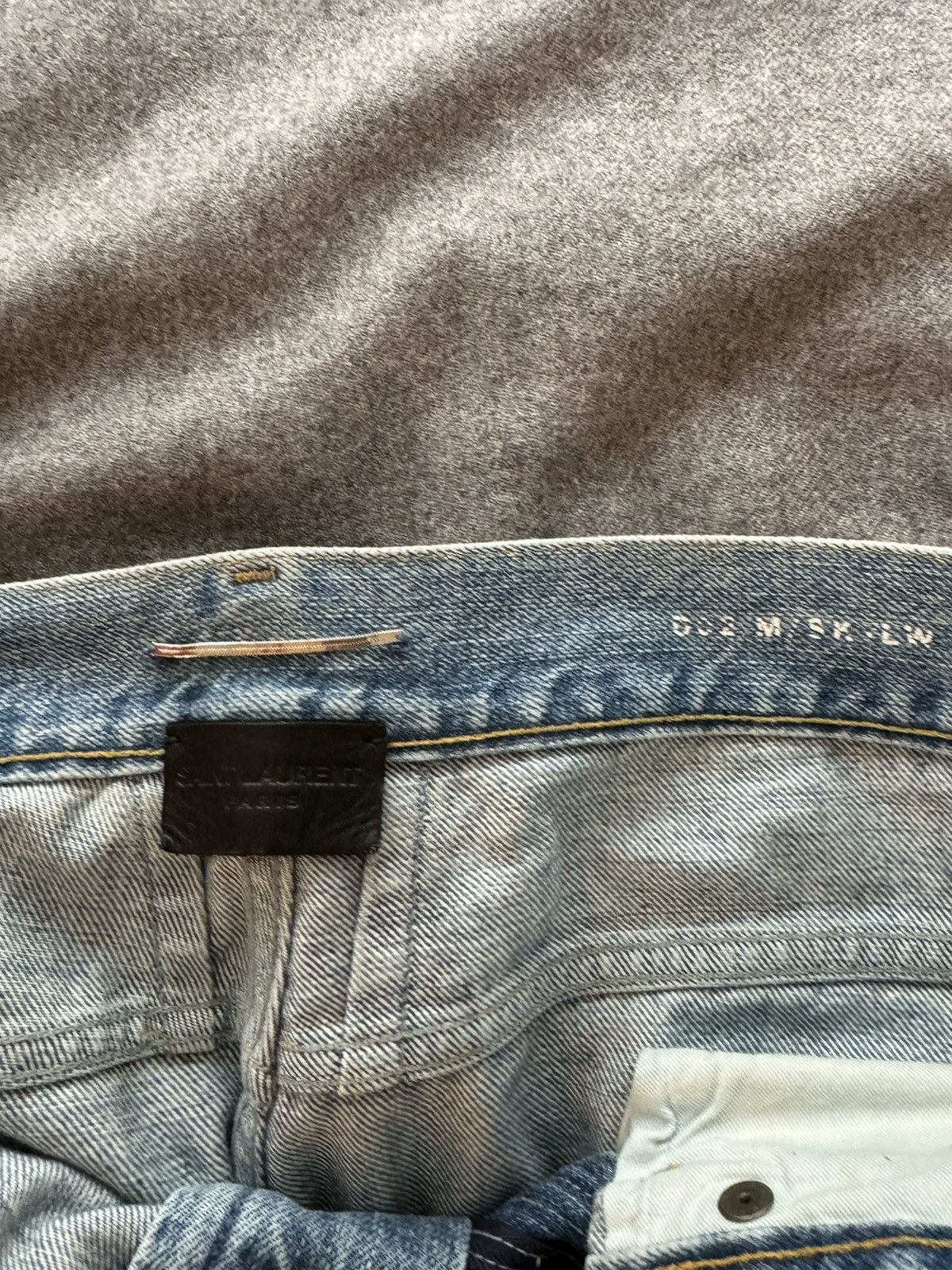 Saint Laurent Paris Saint Laurent D02 Distressed Repair Denim (2015) Size US 31 - 2 Thumbnail