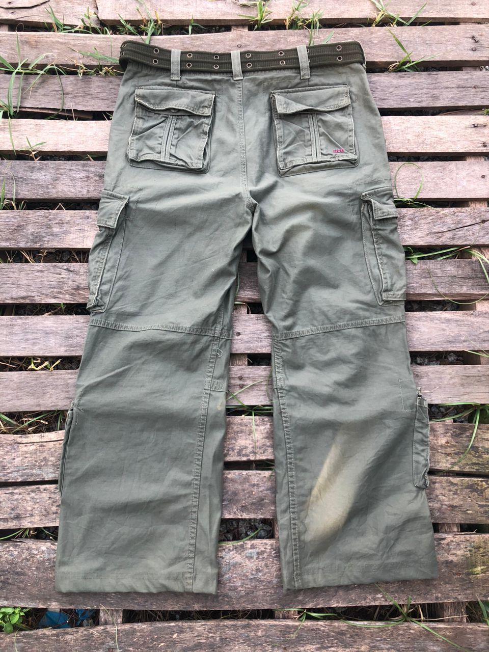 Japanese Brand HCO Fatigue Twill 9 Pocket Cargo Pants Size US 35 - 2 Thumbnail