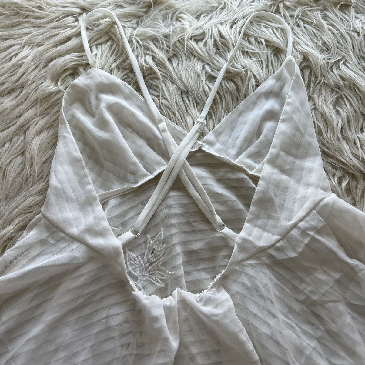 Victoria's Secret Vintage Victoria’s Secret Collection Ivory Sheer Babydoll M Size ONE SIZE - 8 Thumbnail