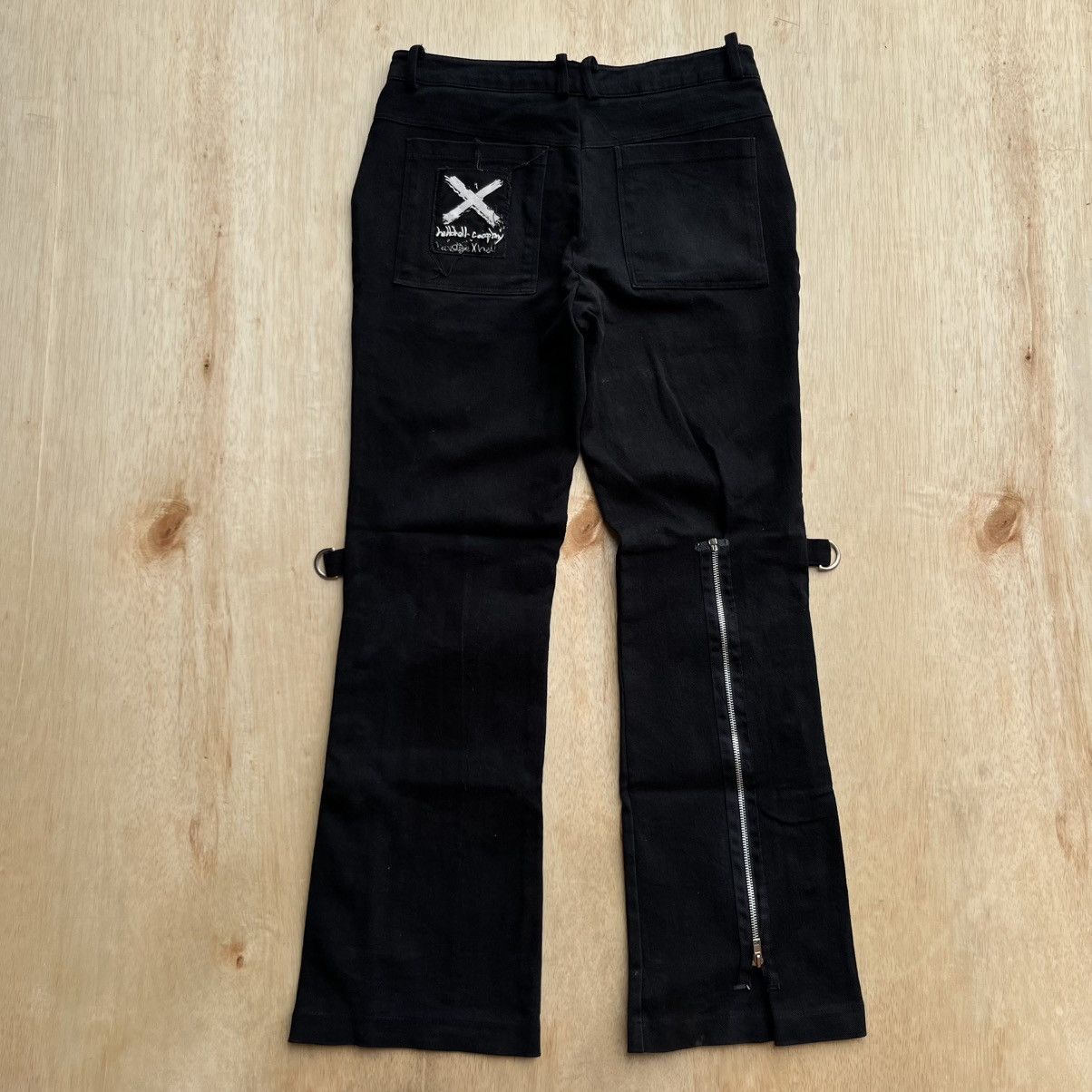 Punk and Yo HELLO HELL MAD PUNK BONDAGE STRETCH DENIM Y2K Size US 31 - 8 Thumbnail