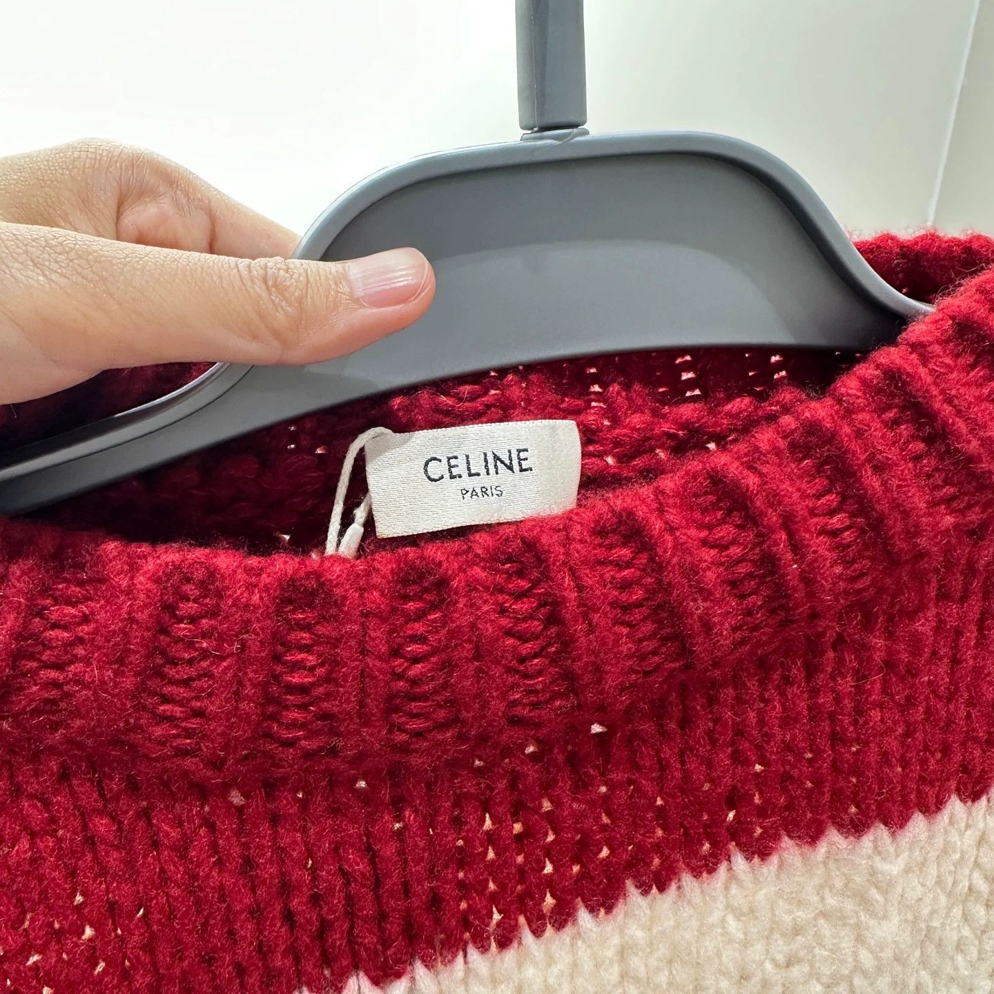 Celine Celine mar462 Triumph embroidery white stripe M sweater Size M / US 6-8 / IT 42-44 - 3 Thumbnail