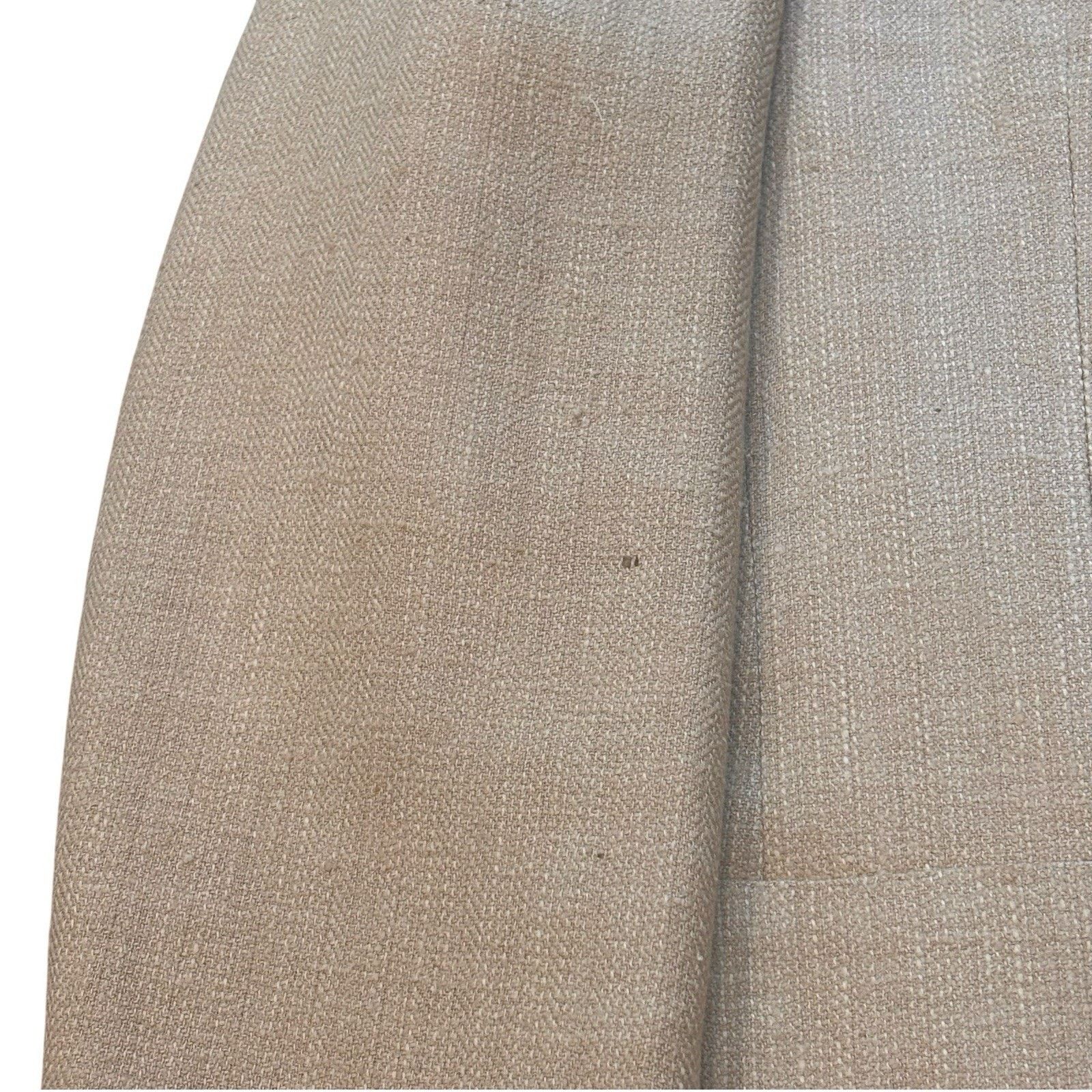 Lanvin Vintage Lanvin Light Tan Textured Linen Blazer USA 42R* Size 42R - 6 Thumbnail