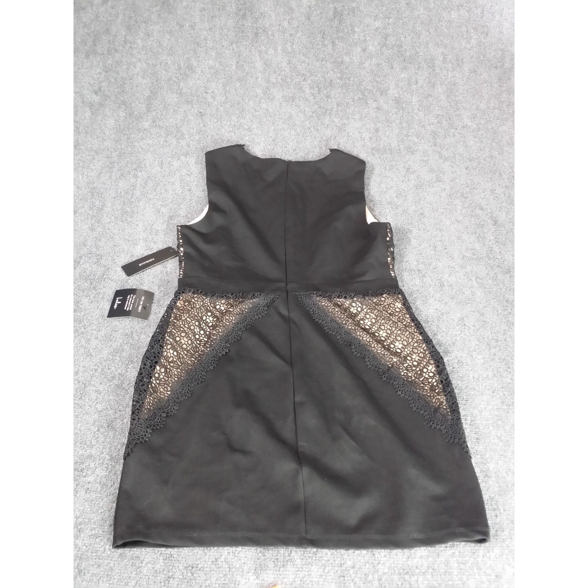 Lulus Lulus After The After Party Black and Nude Lace Bodycon Dres Size L / US 10 / IT 46 - 6 Thumbnail
