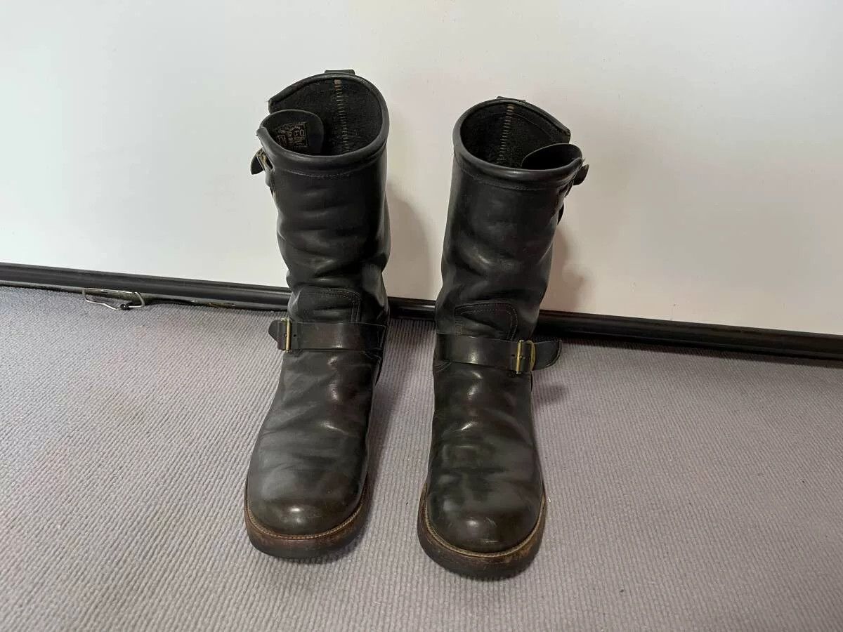 RRL Ralph Lauren vintage rrl black leather tall boots Size US 10 / EU 43 - 2 Thumbnail