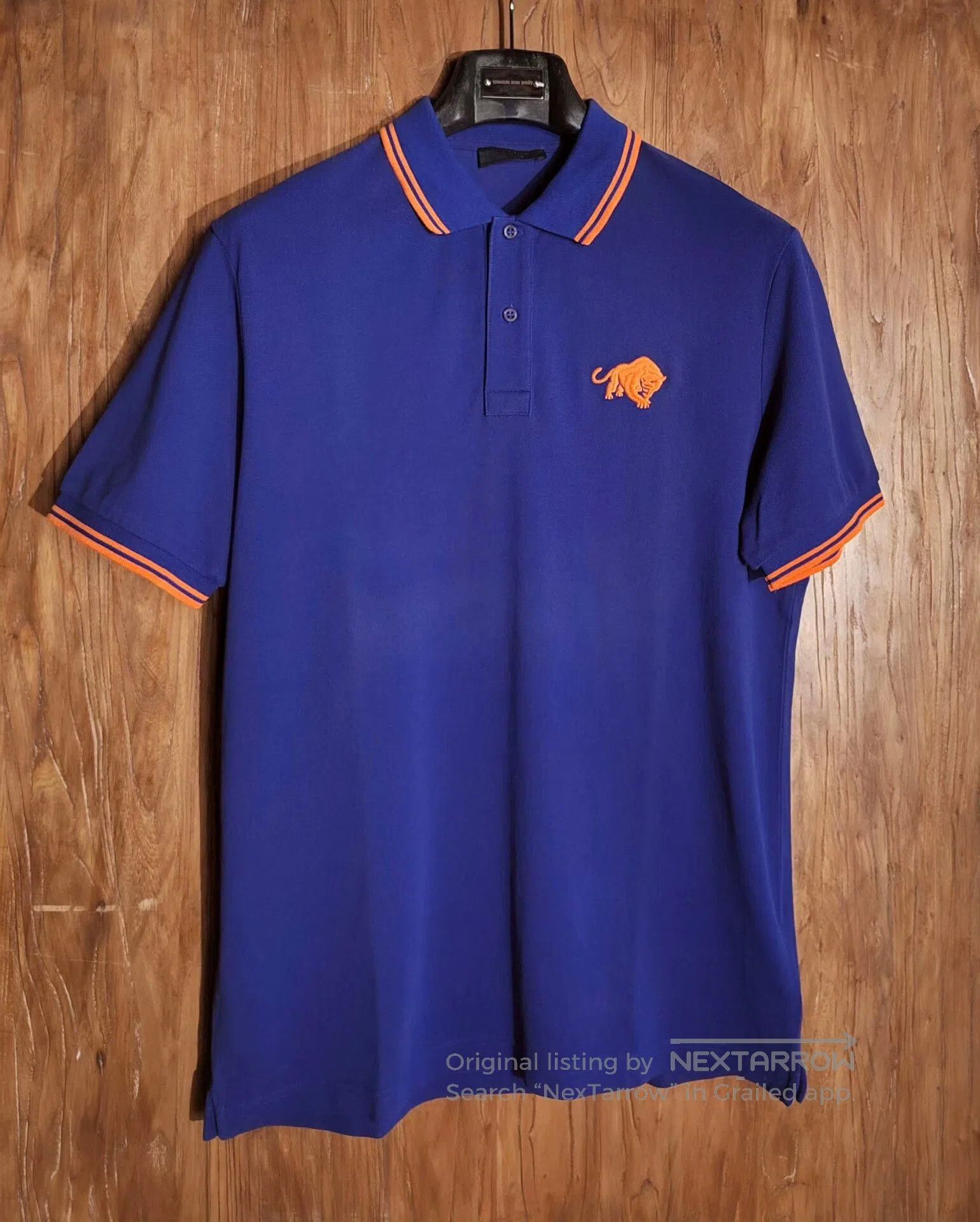 Prada Prada Blue Embroidered Polo Shirt. Size US M / EU 48-50 / 2 - 1 Thumbnail