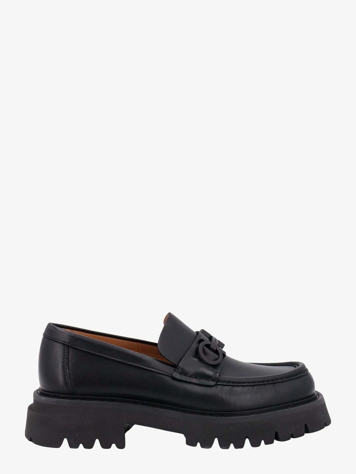 Salvatore Ferragamo o1s1rm1125 Florian Leather Loafers in Black Size US 8 / EU 41 - 1 Thumbnail