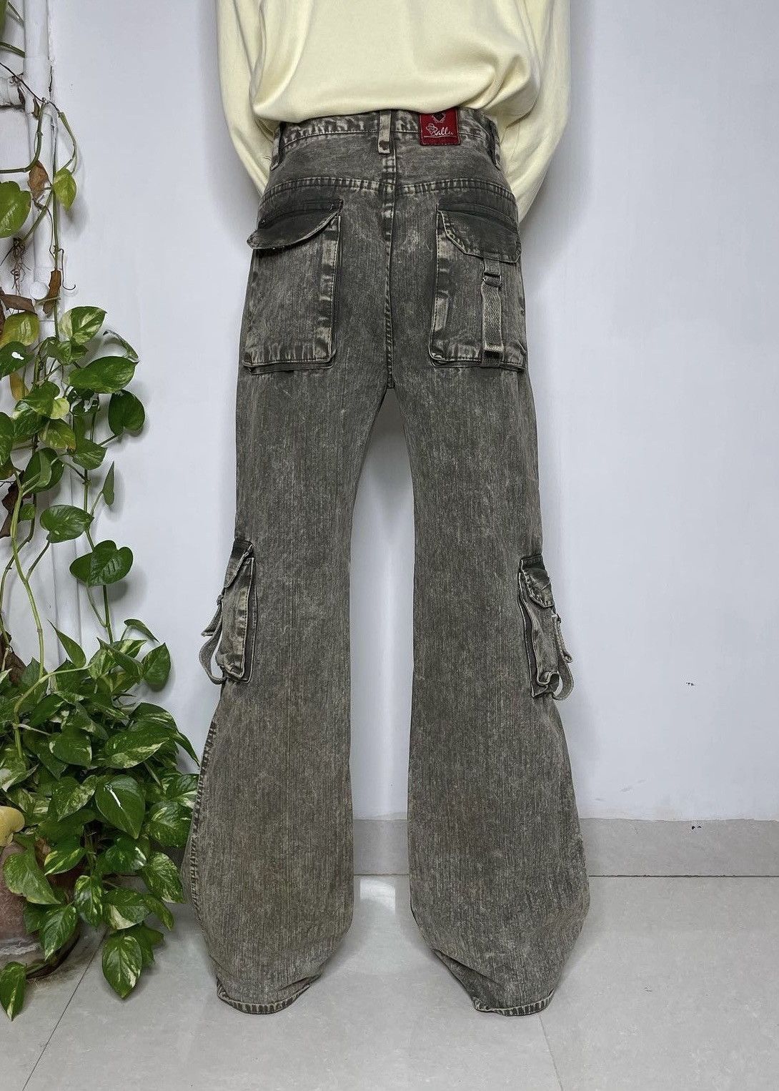 Japanese Label Y2K cargo flare pants