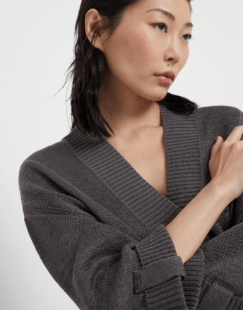 Brunello Cucinelli o1la1rc1a0425 Cardigan in Grey Size S / US 4 / IT 40 - 3 Thumbnail